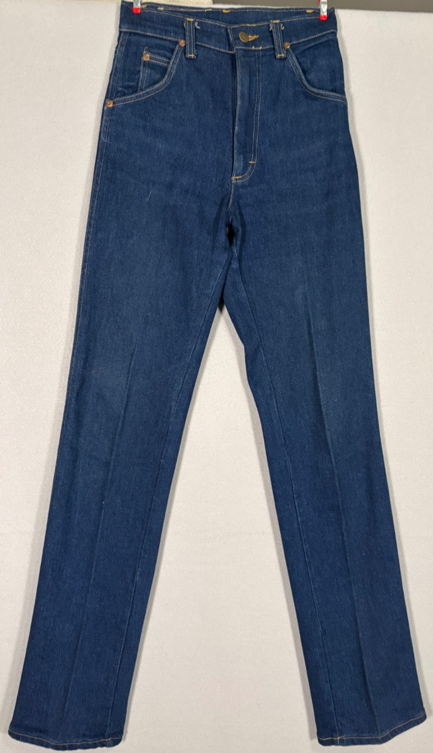 Vtg 70s Lee Riders Sanforized Union Made Usa Jeans Womens 0 (24Wx34L) Indigo