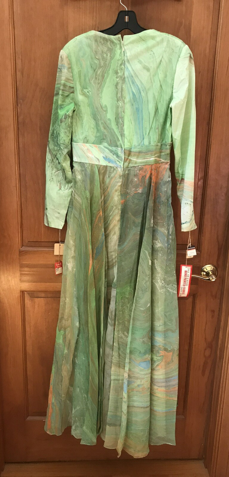 Vtge 1970s Sheer Designer dress Don Luis De Espana 12 Chiffon Angel Ruffles