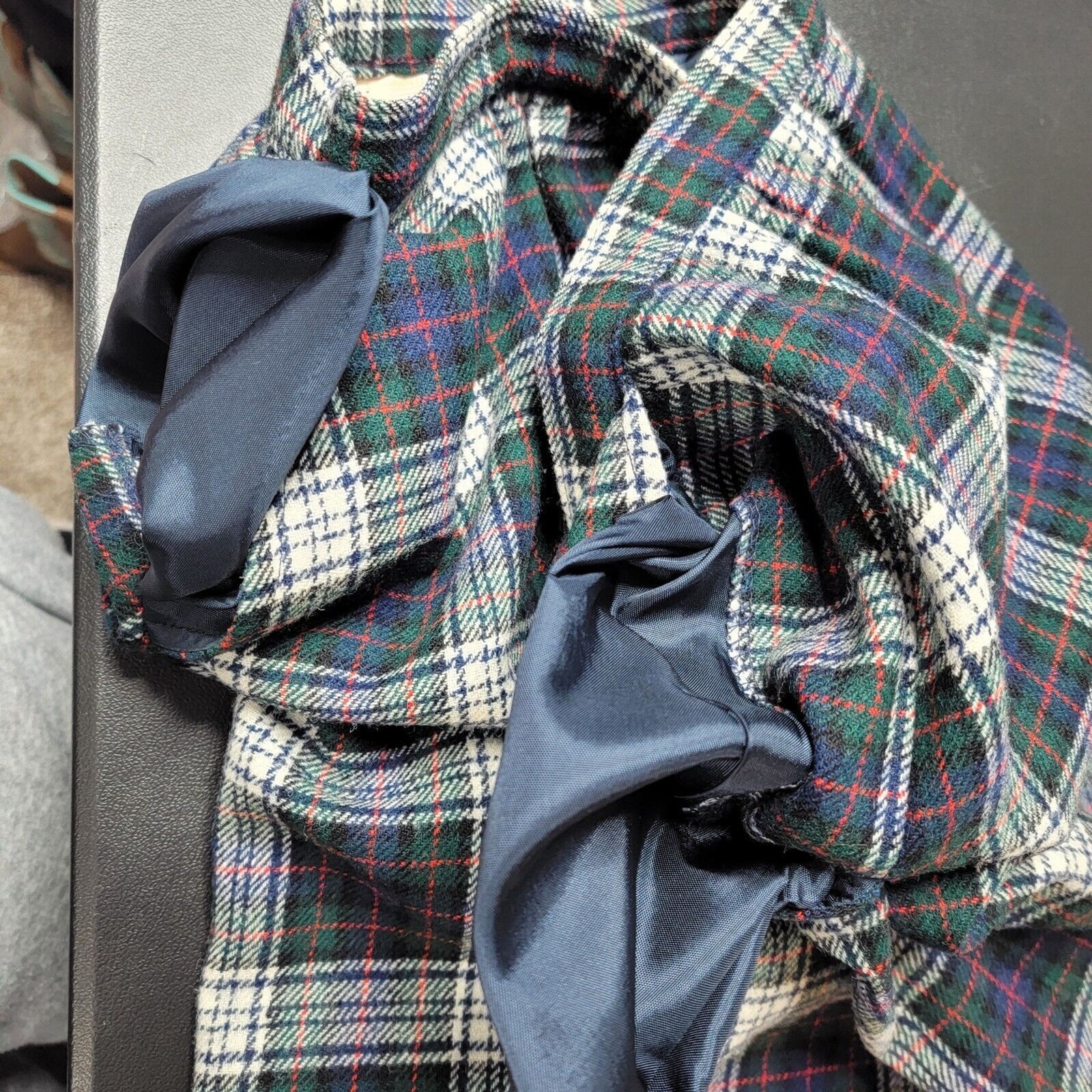 Vintage Pendleton Tartan Plaid Wool Skirt USA sz 16 (med/lg) Vtg Lined A-Line