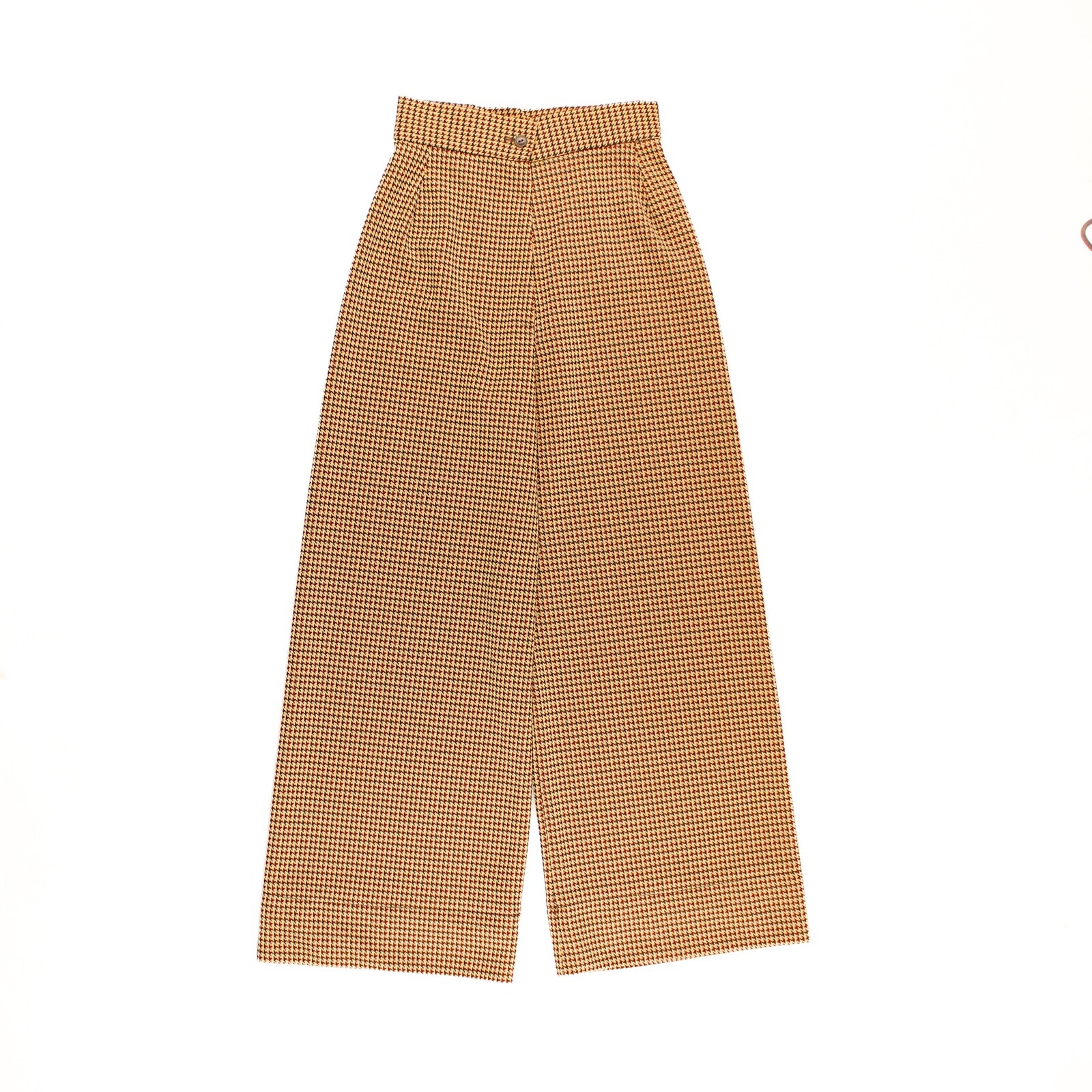 Vintage 70s Houndstooth Pattern Palace Pants 24×28 Pixie Place