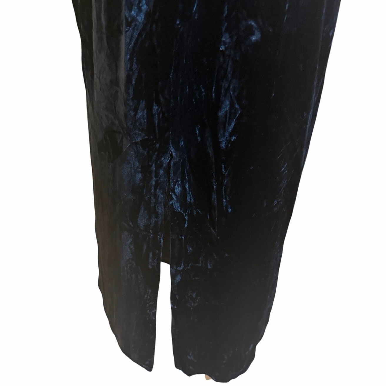 VTG 80s XS Victorian Velvet Lace Puff Sleeve Maxi Gown Whimsigoth Gothic Dress