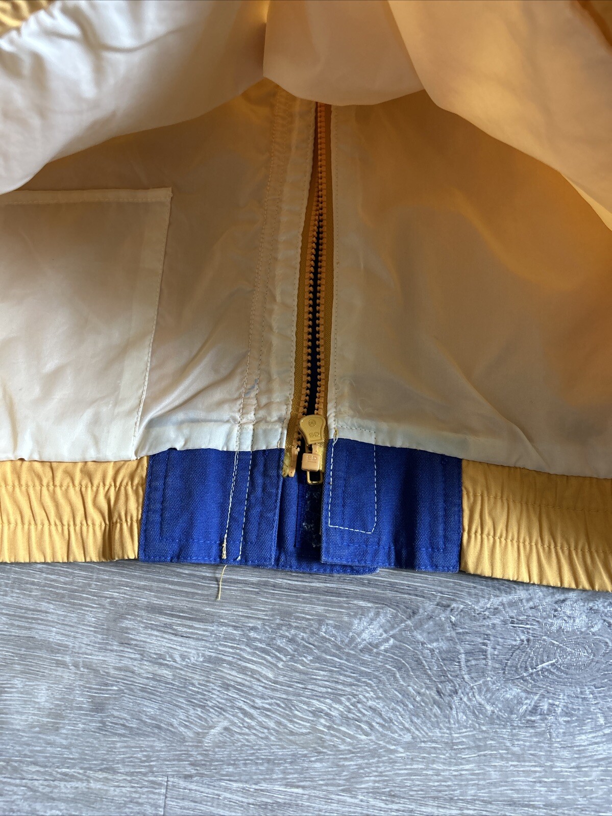 VTG ~ 1980s ~ McGregor Anti-Breeze Yellow & Blue Bomber Style Windbreaker Sz. S
