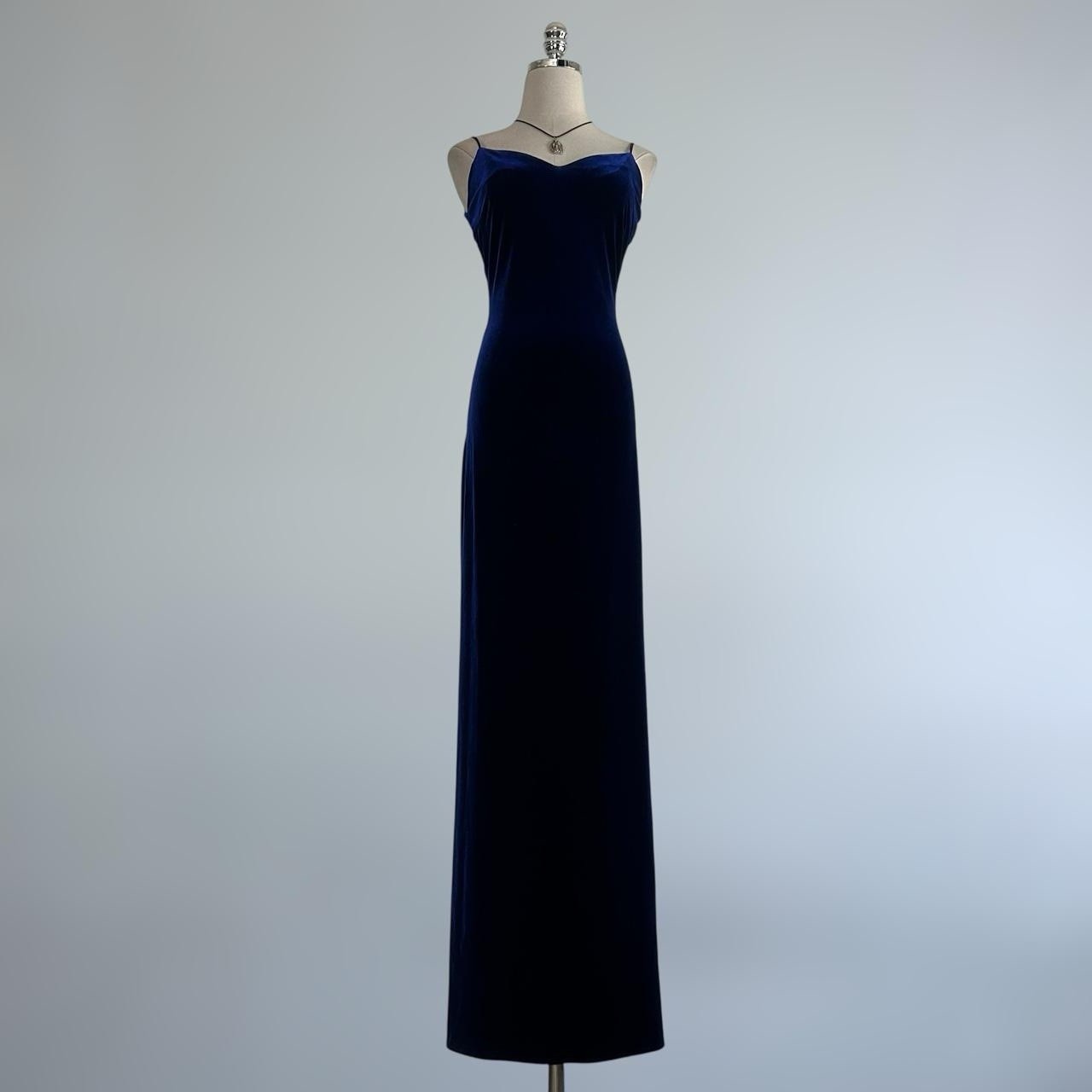 Vintage 90s Y2k Niki Livas Whimsygoth Purple Crossback Velour PROM Maxi Gown