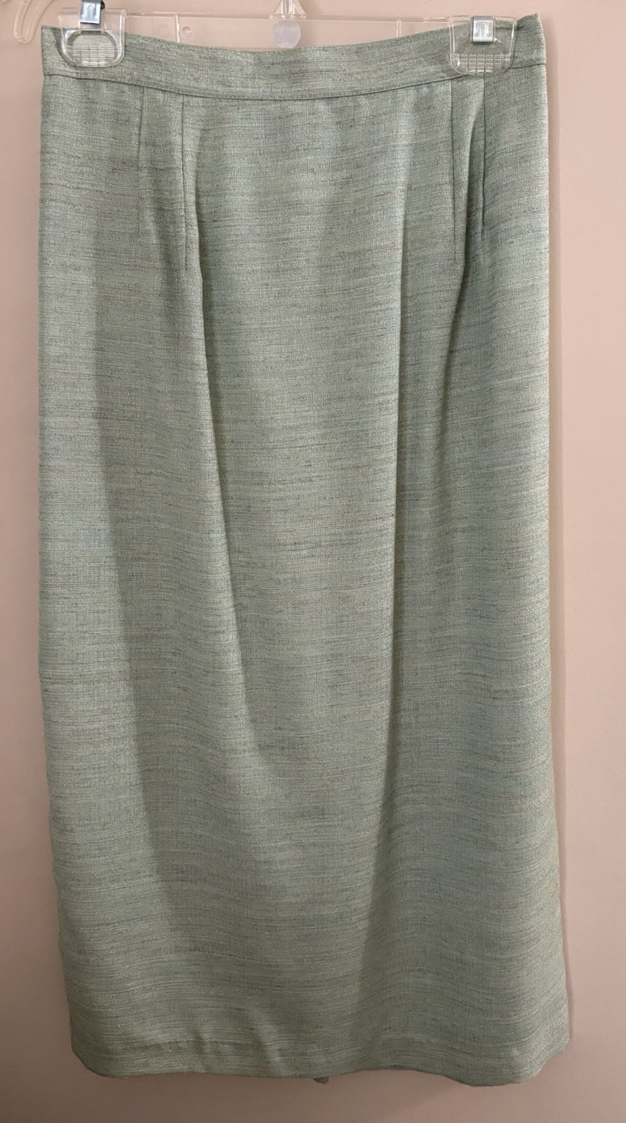 Vintage Karin Stevens Regency-Lite Two Piece Embroidered Skirt Suit Green Size 6