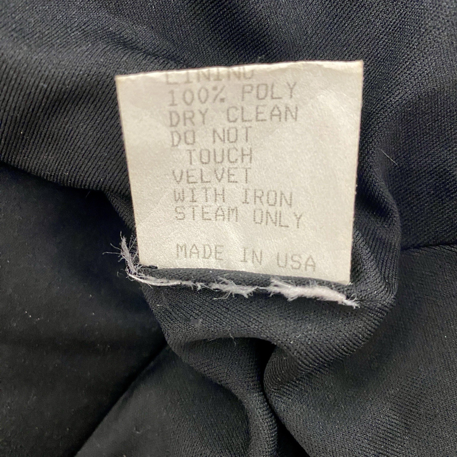 Vintage Tadashi Collection Black Velvet Wrap Top Satin Trim Large Tuxedo Chic