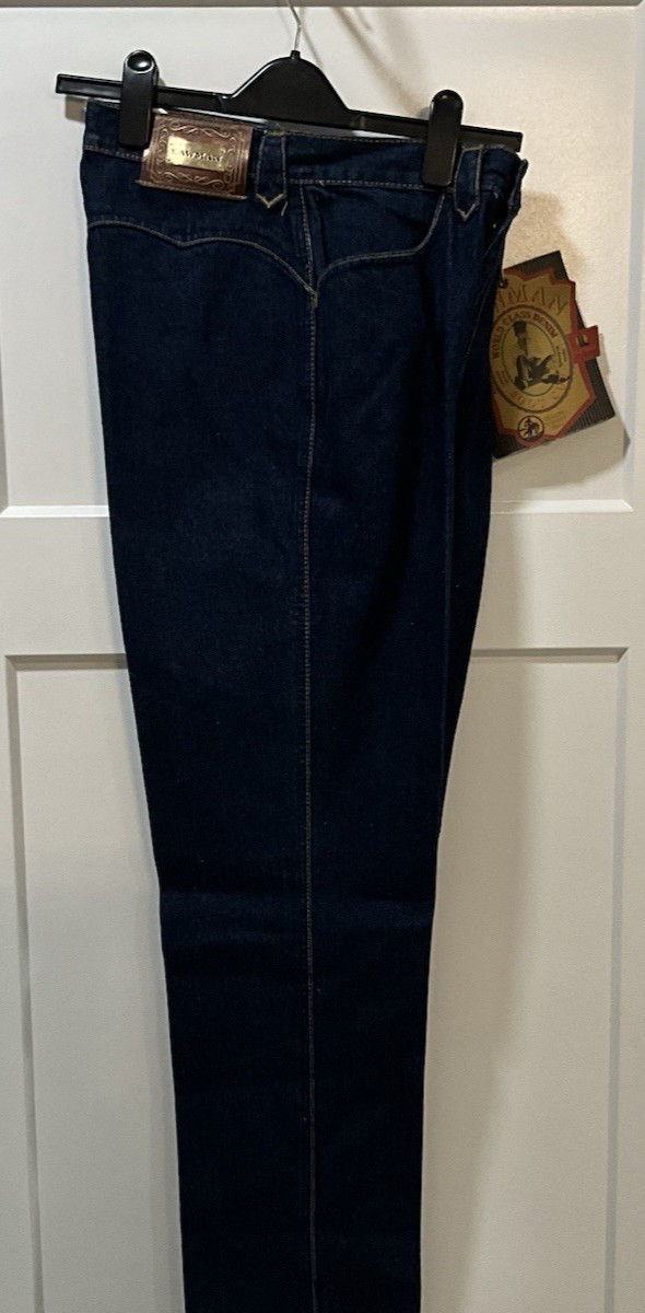 VTG Lawman Women’s Western High Rise Cotton Blue Denim Jeans Size 11 NWT’S