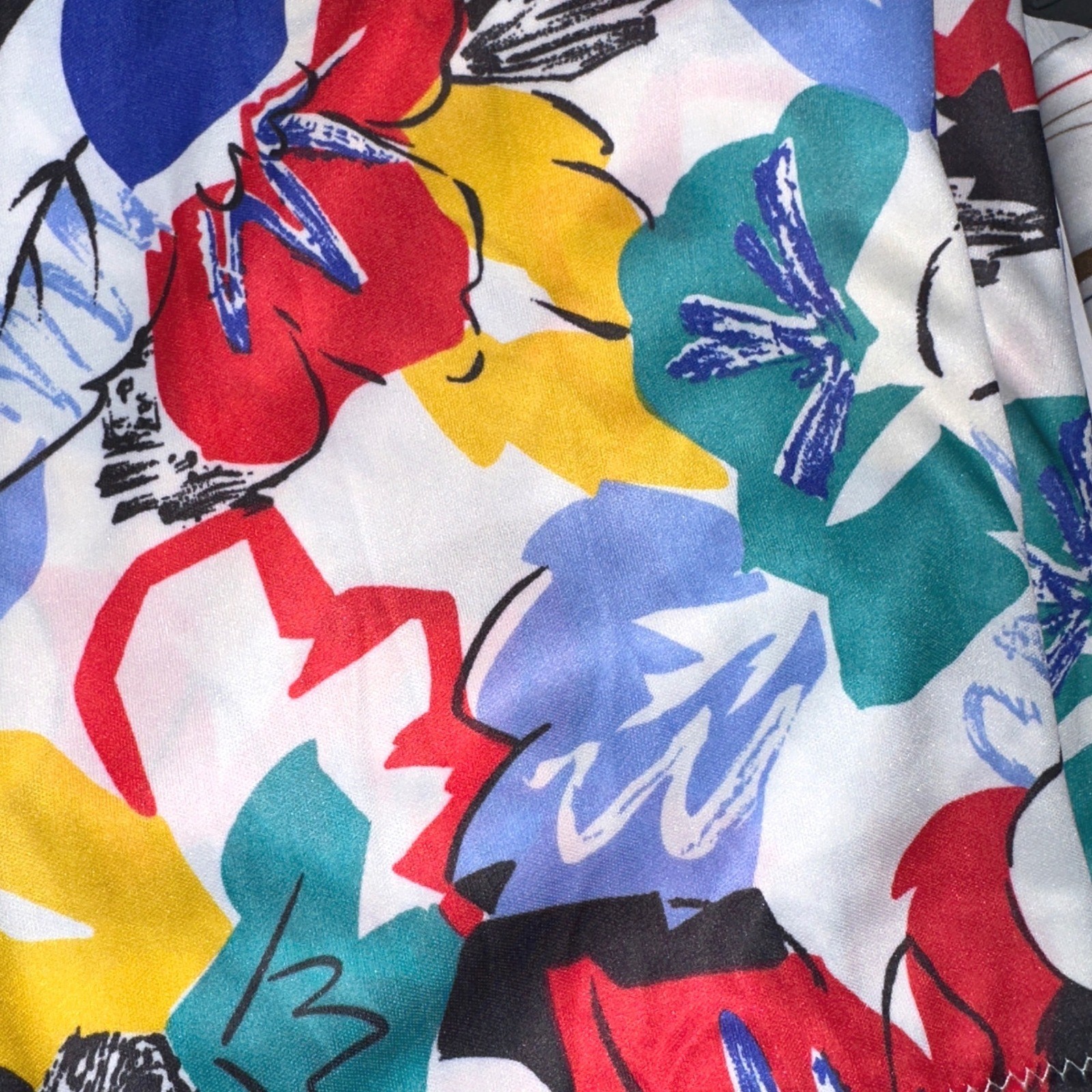 Lord & Taylor Vintage Young Peoples Shops Floral Abstract Shift Dress Large