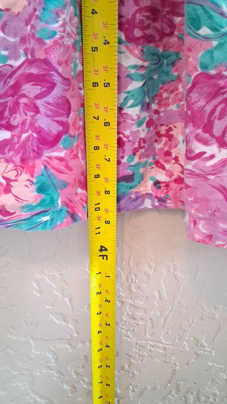Vintage 80s Laura Tyler Cotton Floral Dress 2X Boho Cottagecore V Neck Mini