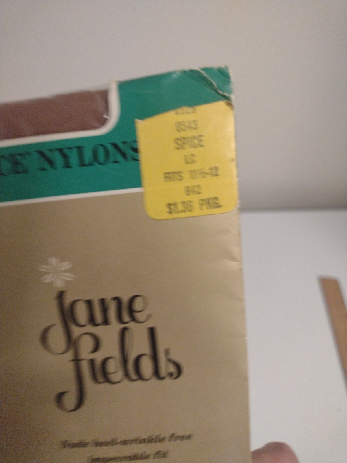 Vtg 1950s-60s Jane Fields Cantrese Seamless Nylons Stockings Spice 11 1/2-12