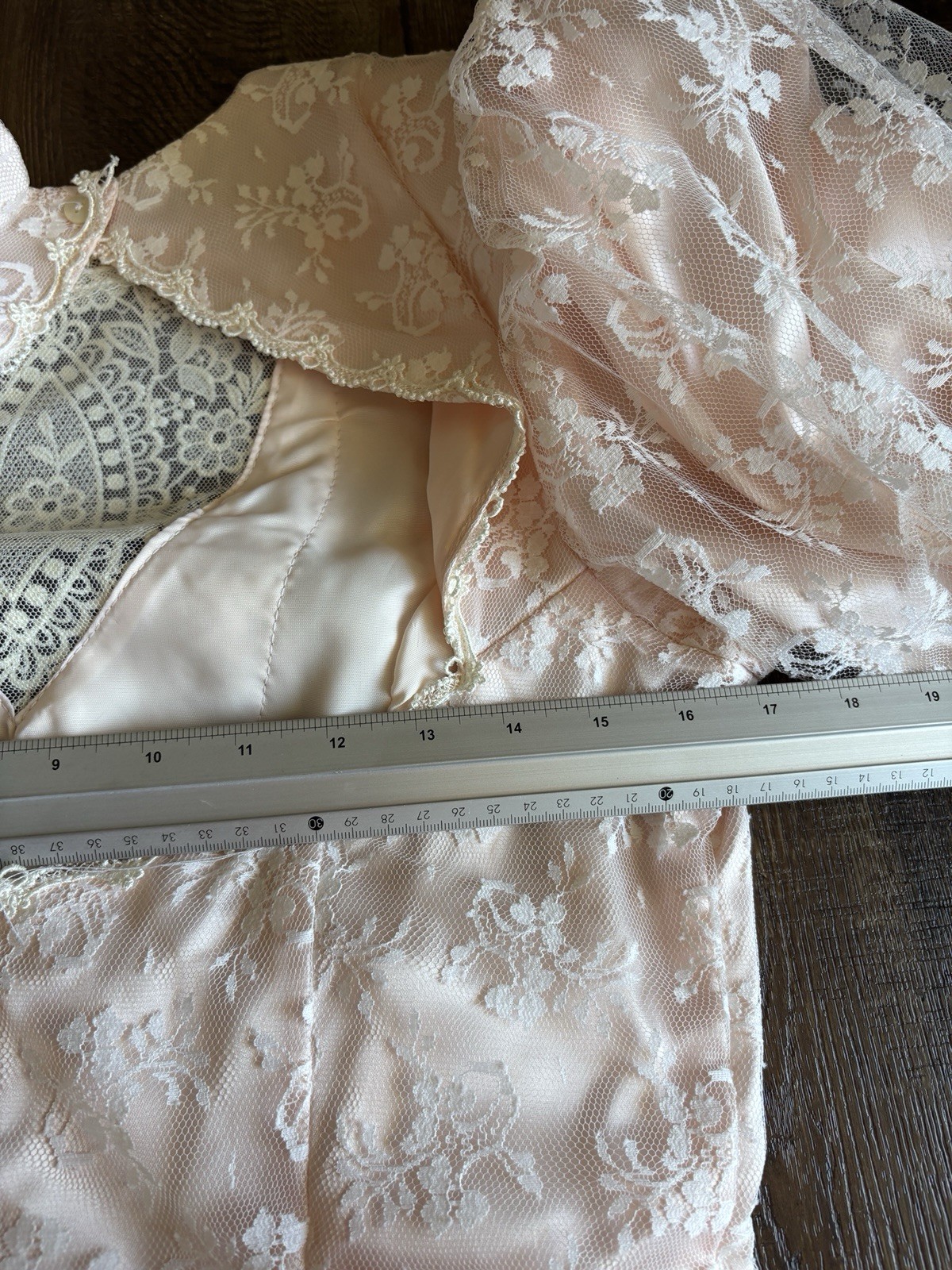 NWT Vintage Scott McClintock Blush Wedding Dress Lace Cottage Prom Prairie sz 10