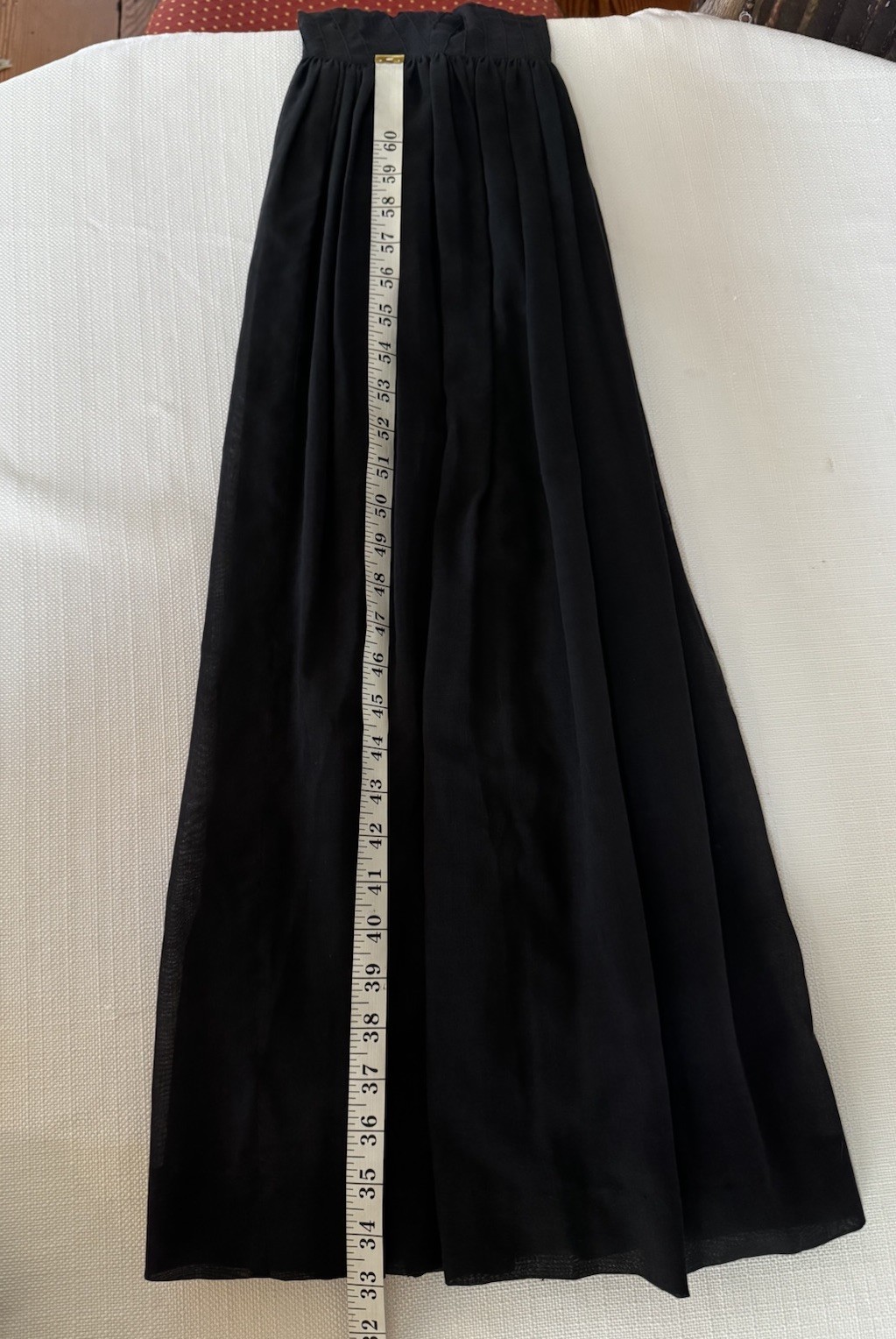 True Vintage 1950’s Black Sheer Cotton Mid Century Dress Pintuck Bodice M