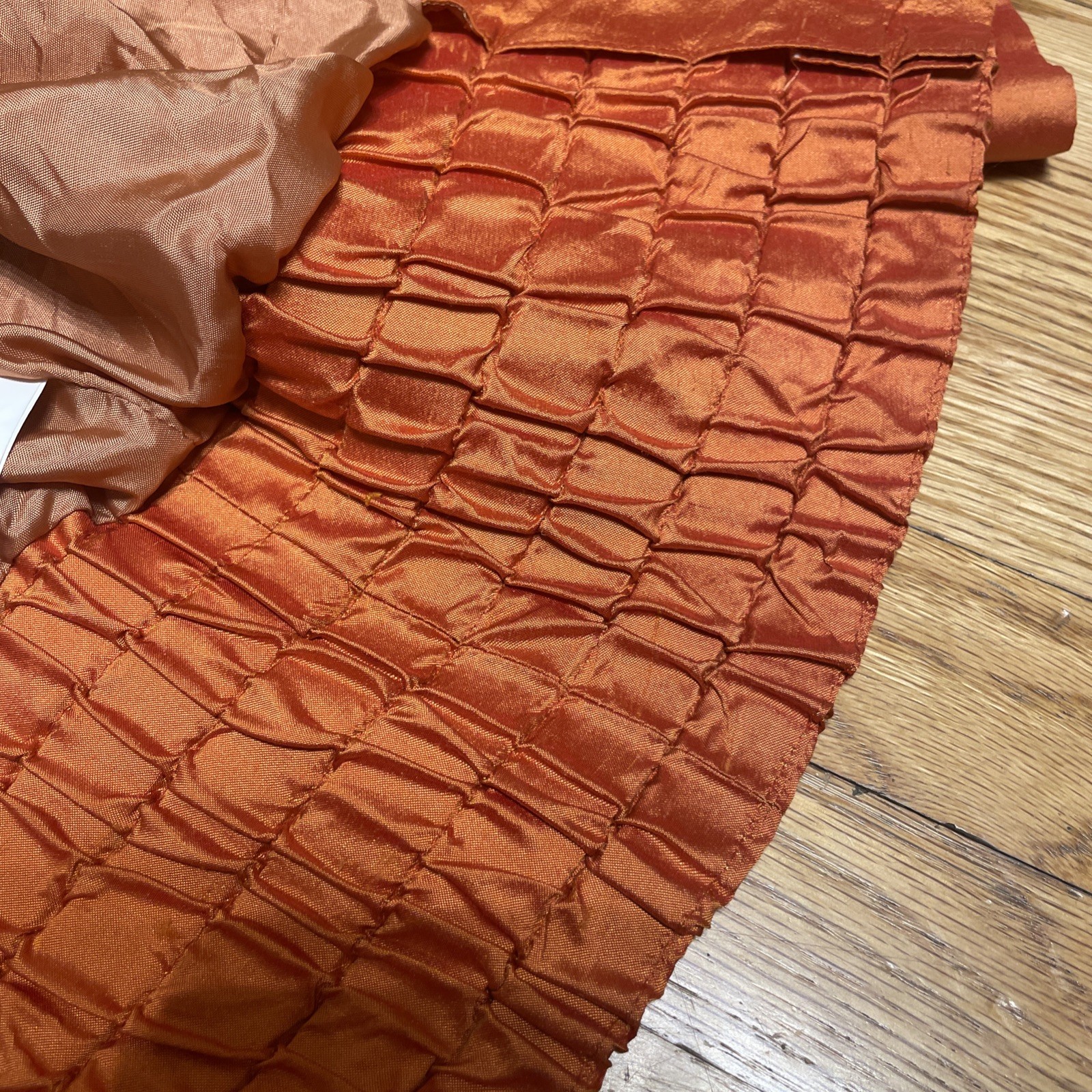 Vintage Singh S. Madan Silk Bronze Orange 100% Silk Bomber Jacket US 4 Small