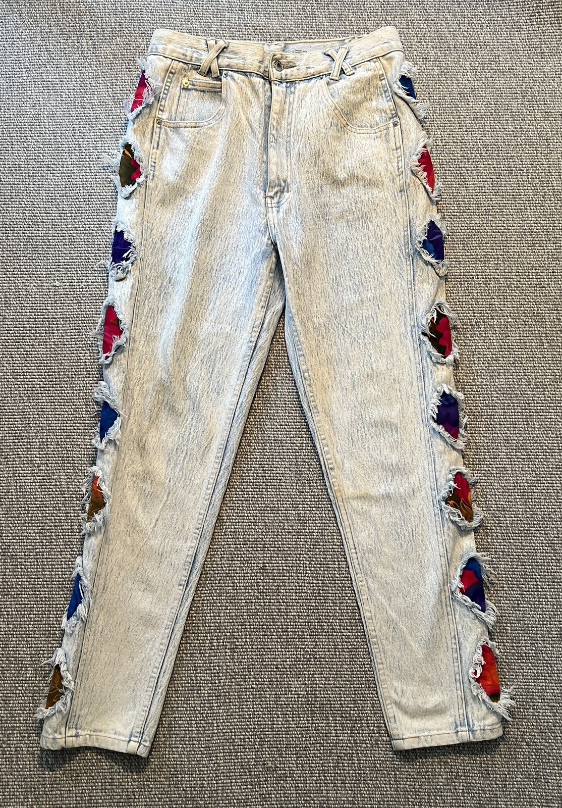 vintage high rise jeans anti basic daily jeans acid / stone washed sz 4/ 6 80s