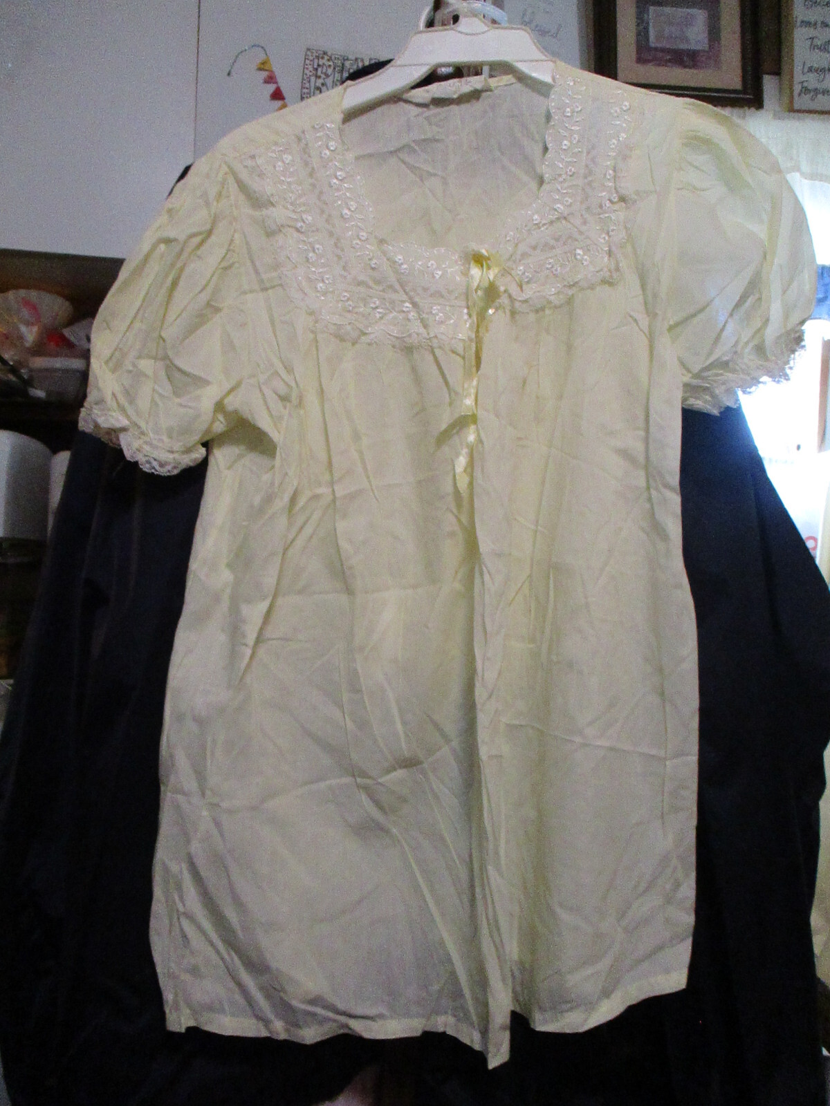KATZ Baby Doll Pajamas with Lace, Ribbon And Bloomers Sz S -Vintage