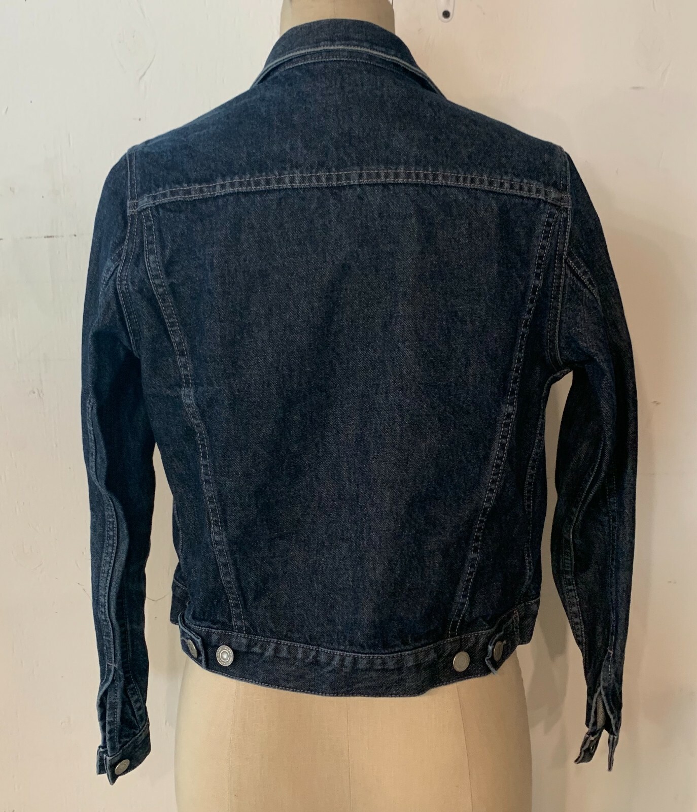 UNIQLO Vintage Blue Denim Jacket XS S M 1990s Classic Jean Jacket w/ Pockets