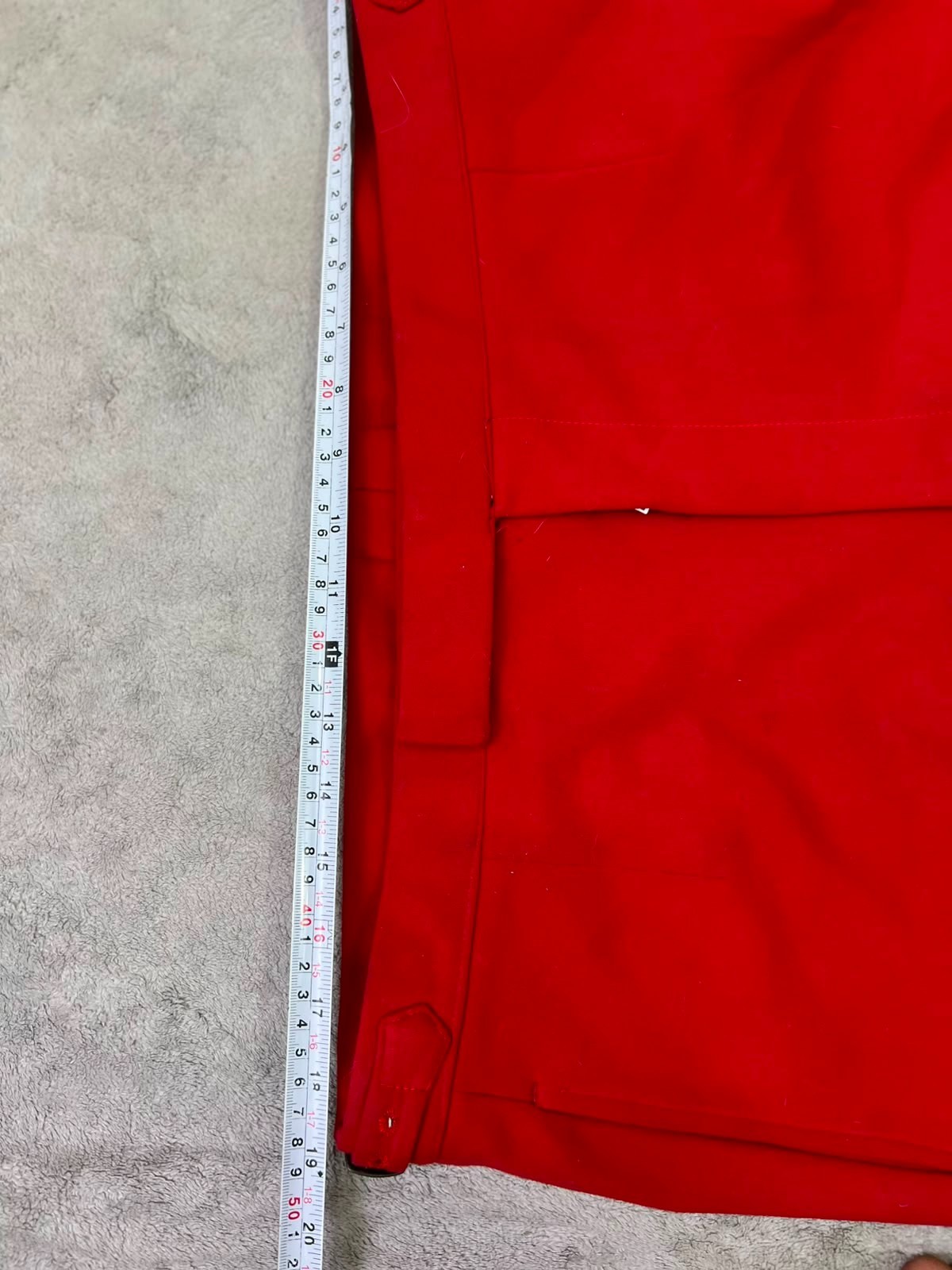 Vintage Alexander Shields 38 Red Polyester Flared Trousers 70s Bell Bottom Pants