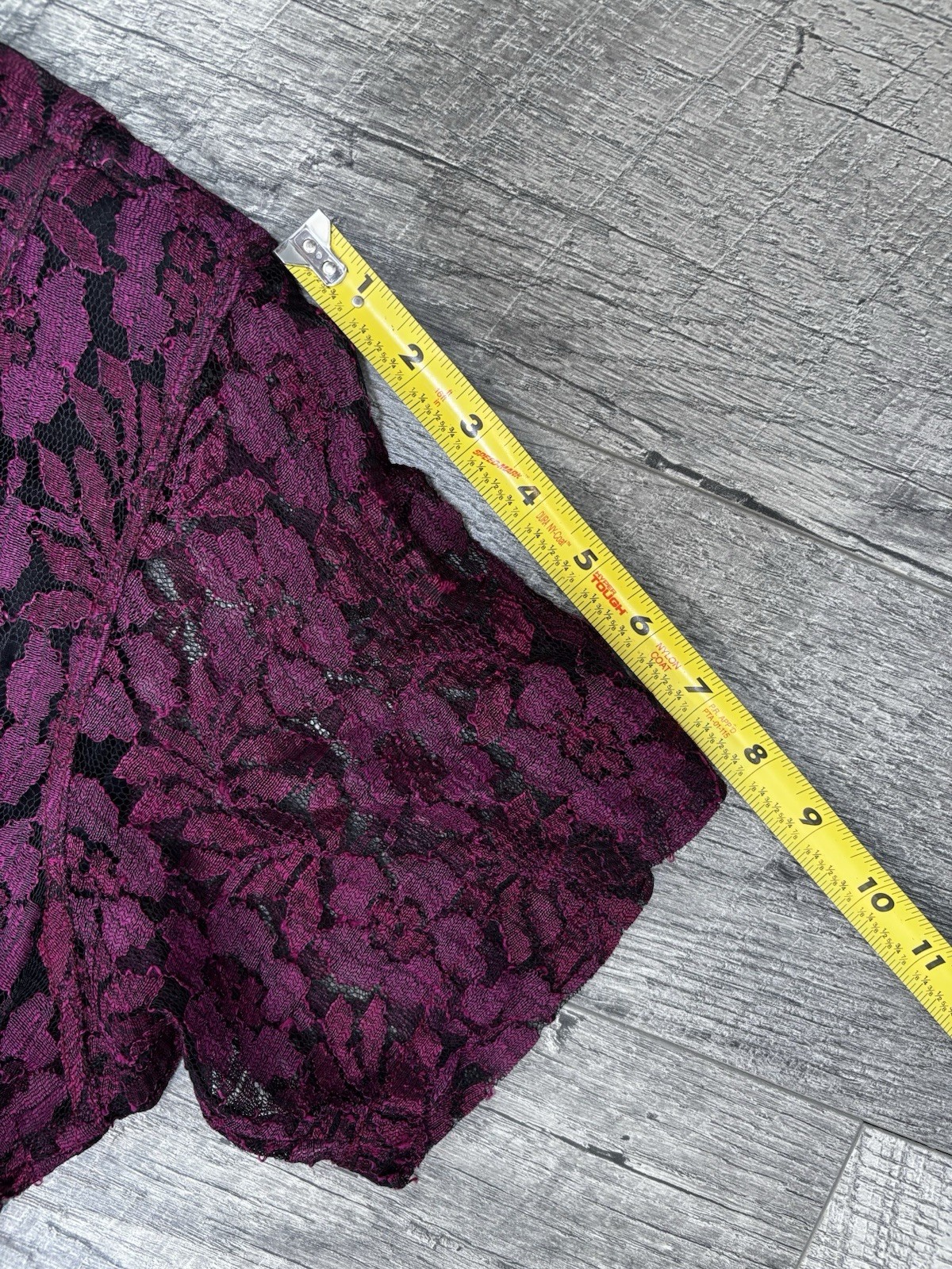Olivia Vintage 90s Whimsigoth Lace Maxi Dress S Plum Purple Godet Flare Romantic