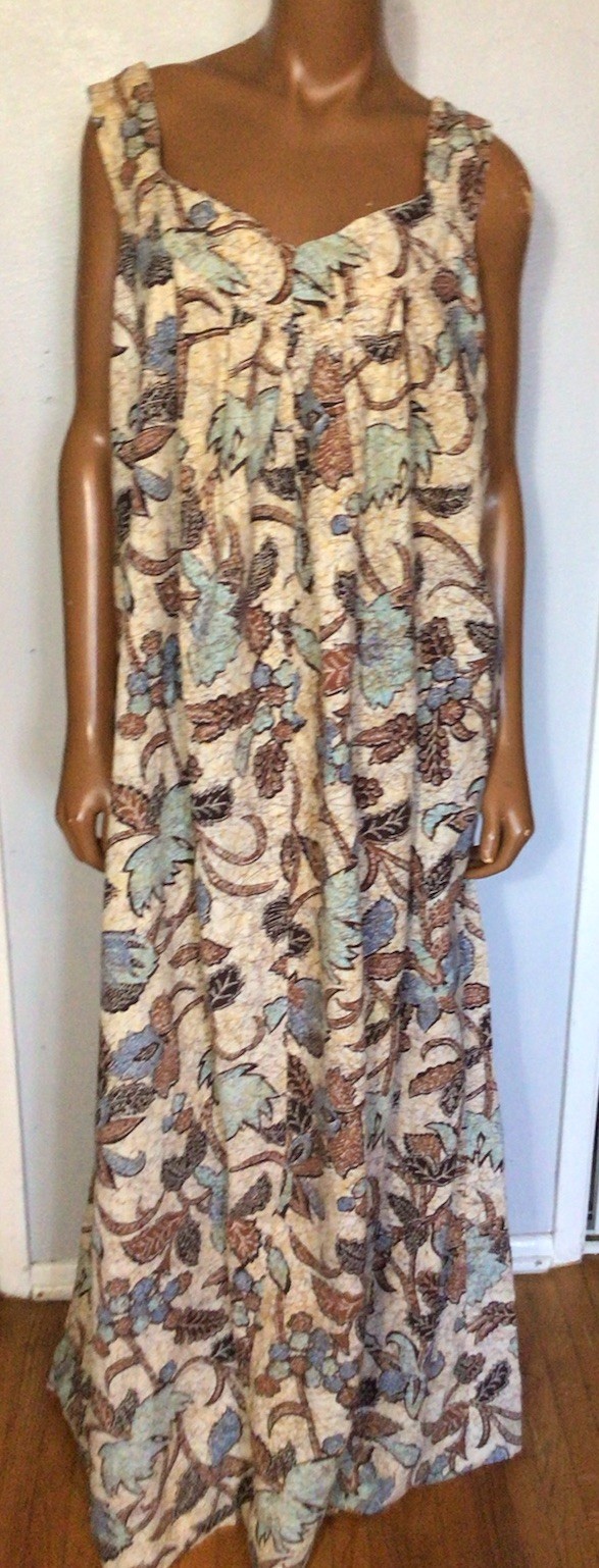 Vintage 1970s Homemade Cotton Maxi Dress Sundress