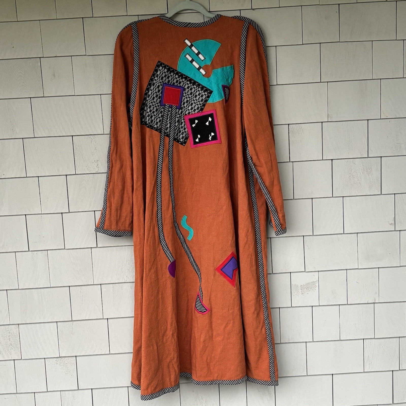 Beppa Cotton Canvas Duster Coat 80’s Wearable Art Festival Lagenlook Seattle XL