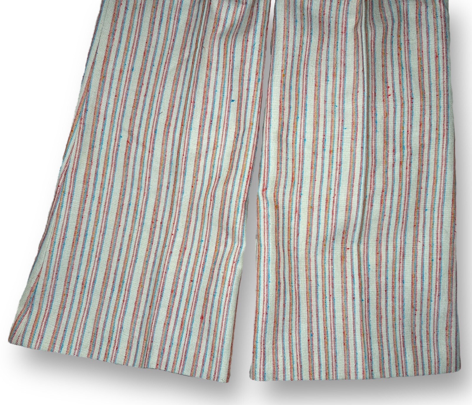 Deadstock Vtg 1970s UFO Vertical Stripe Bell Bottoms Flares Nappy Pants 28×30