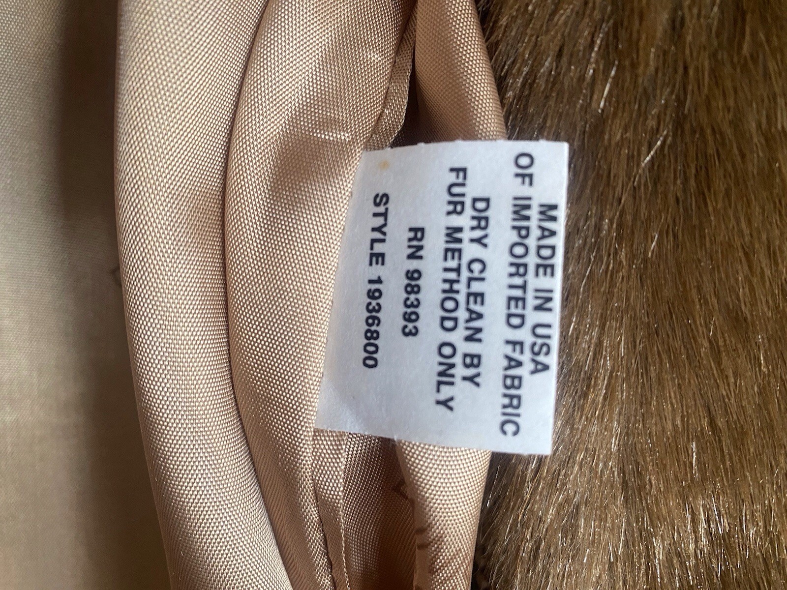 Dennis Basso Pelted Faux Mink Jacket Coat Zip Front – Large