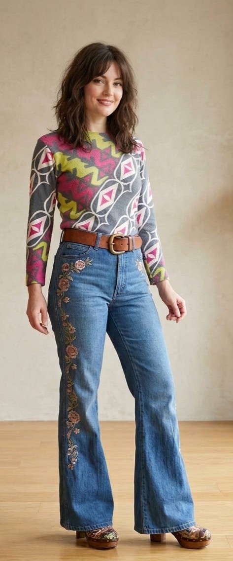 Vintage 1960’s Deadstock Helen Sue Psychedelic Print Top Women’s Size S Artsy