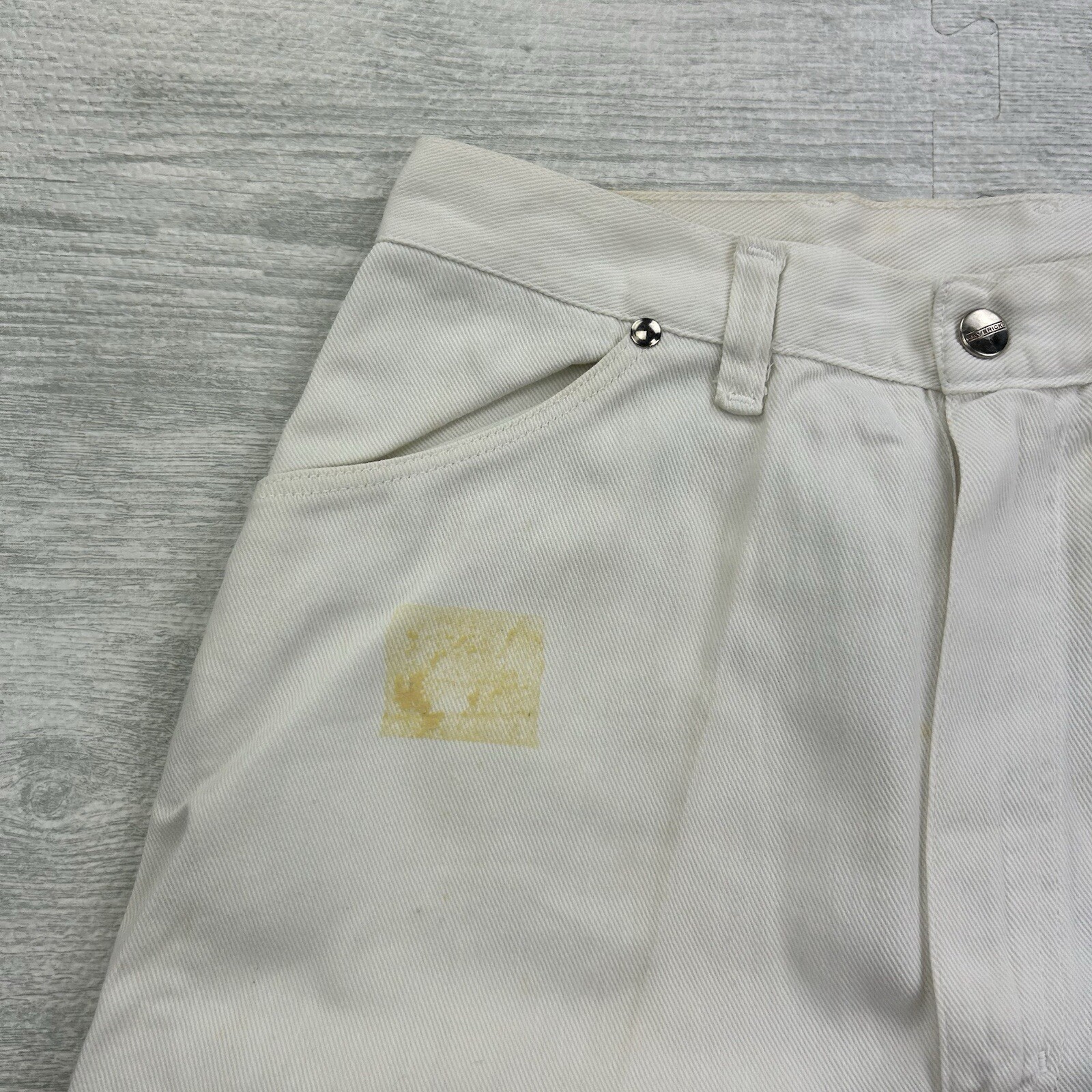 Vintage 60s Wrangler Blue Bell Shorts Size 16 White Maverick Western Casual