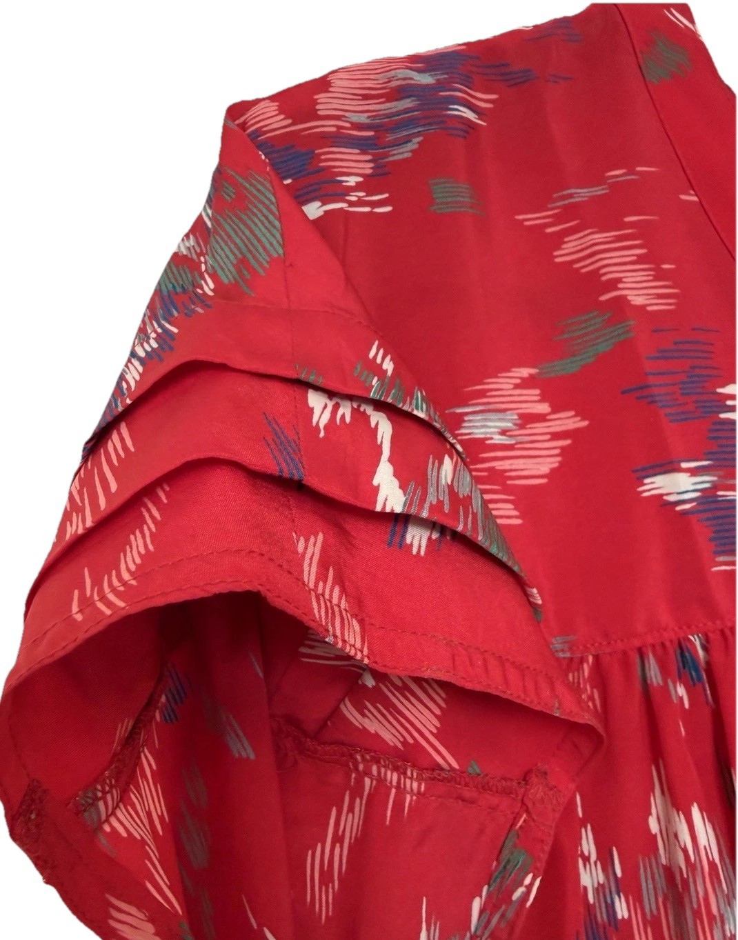 Today & Tomorrow VTG Red Multicolor Patterned women’s Dress Sz 8 100% Polyester