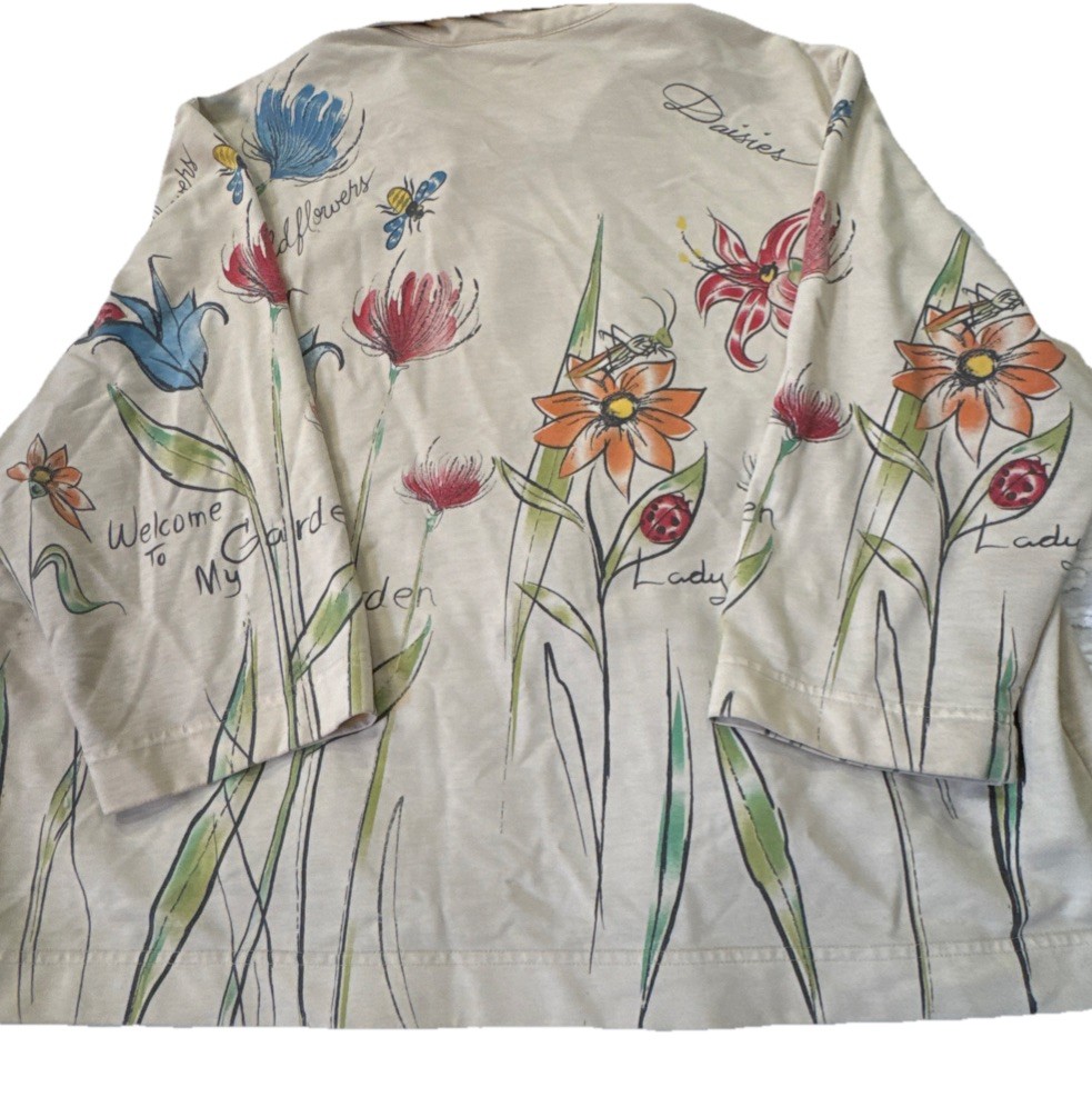 VTG Y2K/90’s Artsy Jacket By Nikki Boho/cottagecore/grandma/floral/garden/bees