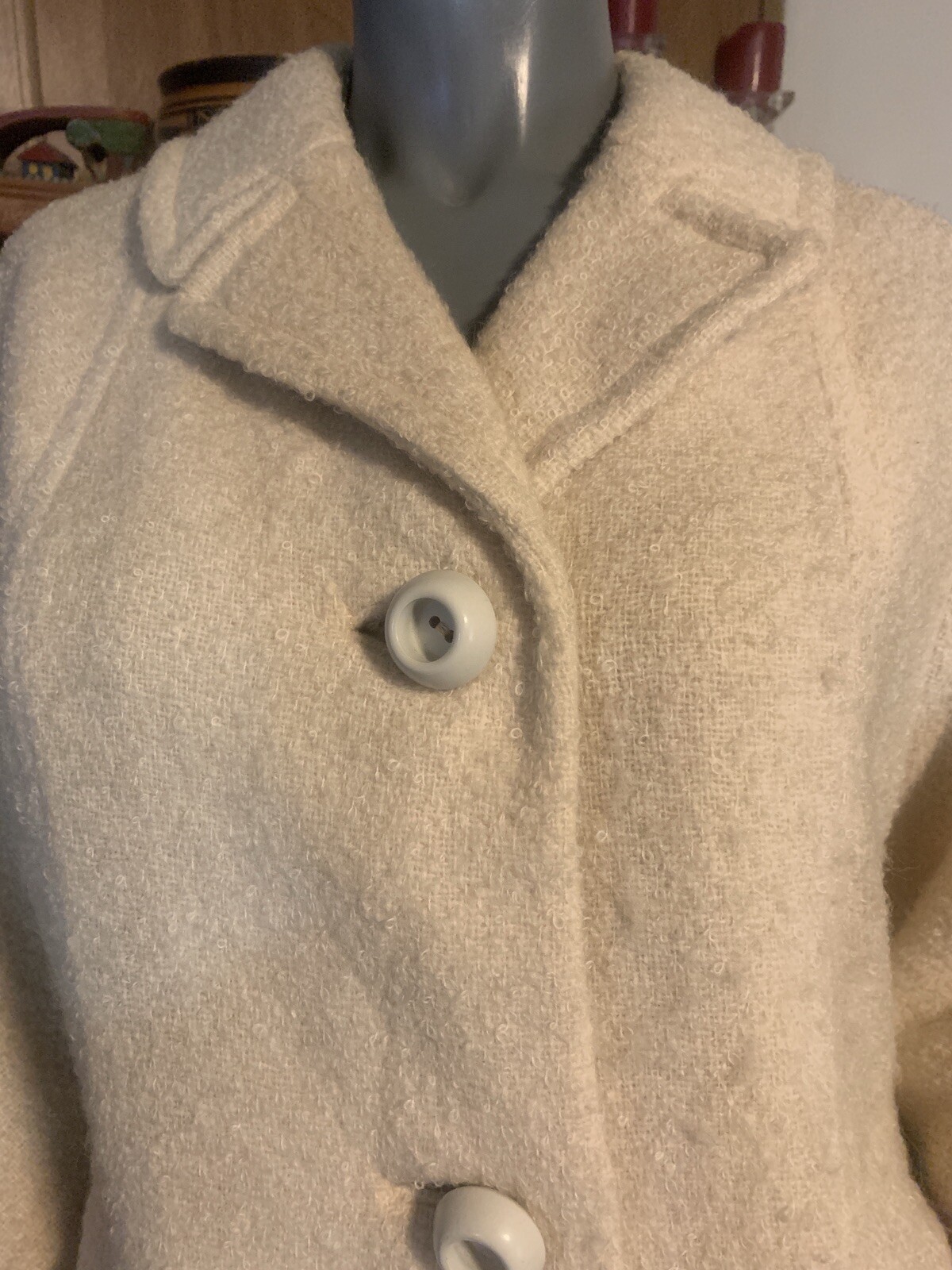 Vintage 60’s Yellow Boucle Winter Coat by Carillon Size Large Petite Union Made