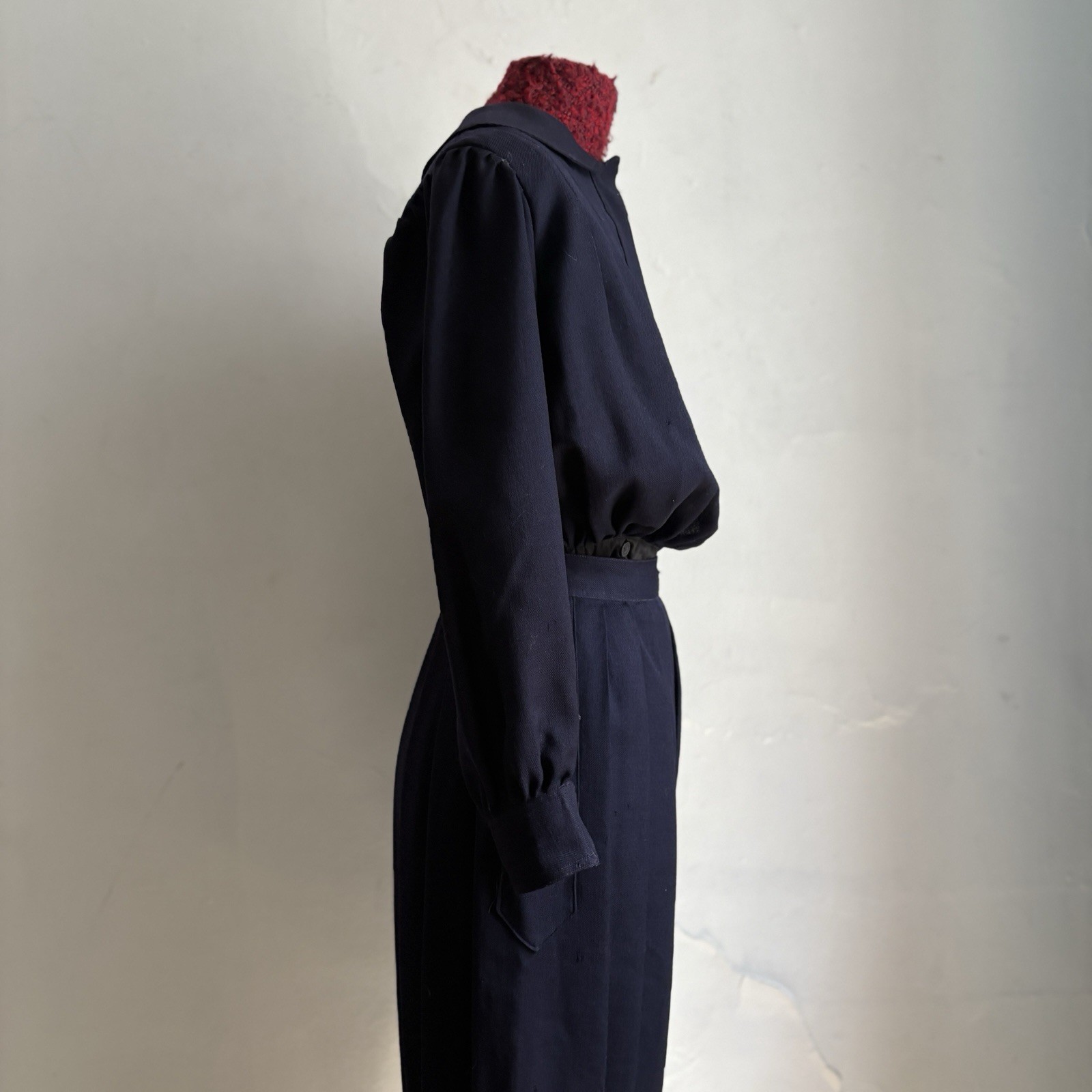 Antique Edwardian Blue Wool Gym Suit Jumpsuit 1911 Vintage Sports