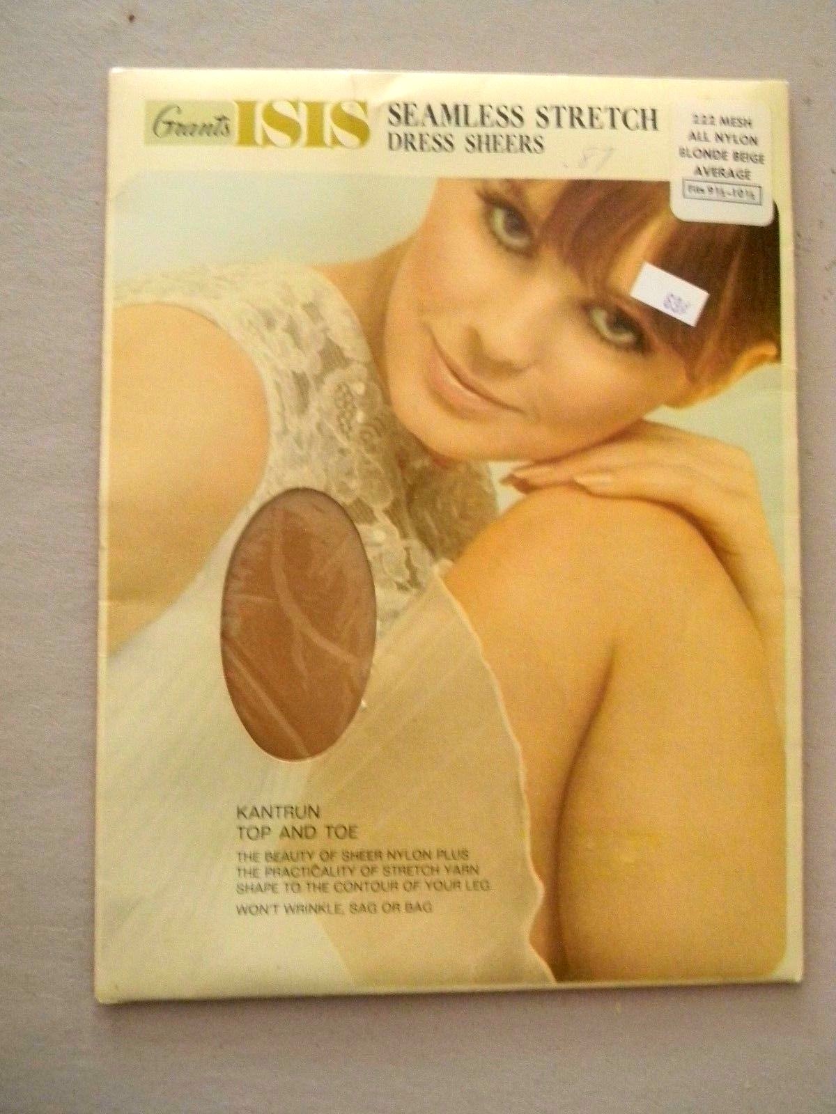 Grants ISIS Seamless Hosiery/Stockings-Blonde Beige- Size 9 1/2- 10 1/2