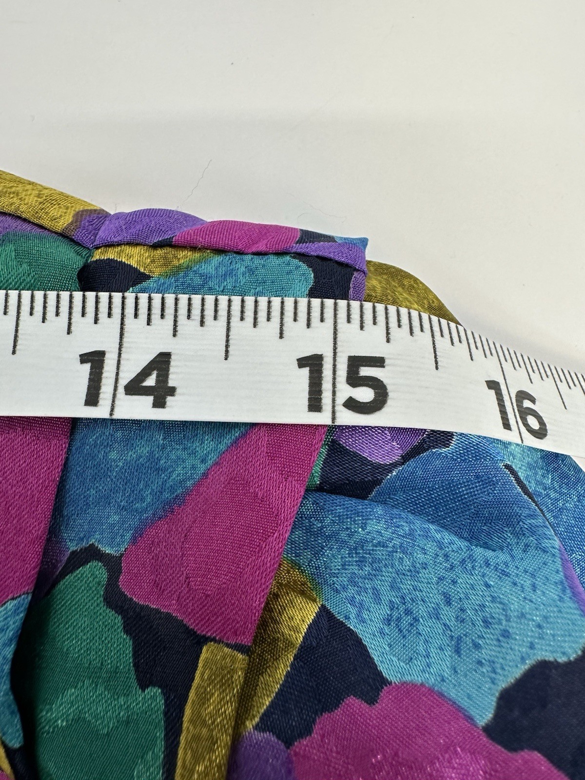 VTG Nicola PetitesWomens Abstract Blouse Colorful 80S 90S Retro Office 12 P READ