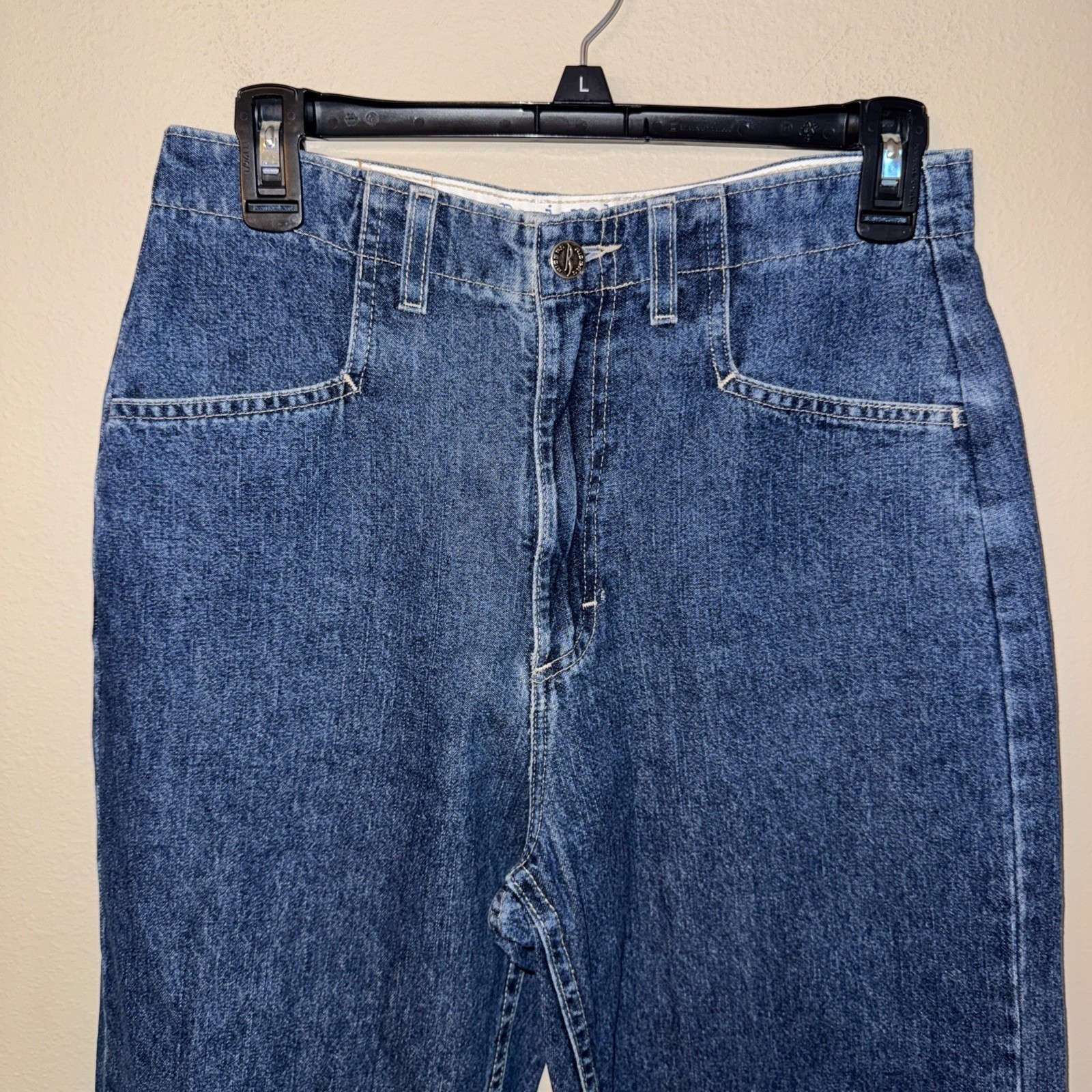 Vintage Riders by Lee High Rise Jeans Sz 6 Medium Wash 100% Cotton Straight Leg