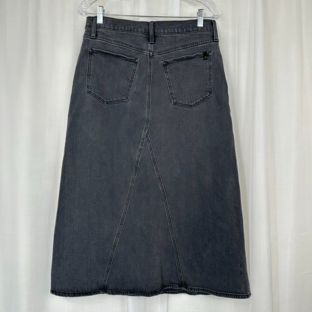Joes Womens The Tulie Denim Midi Skirt Size 30 Black/Gray Cowgirl Western 90s