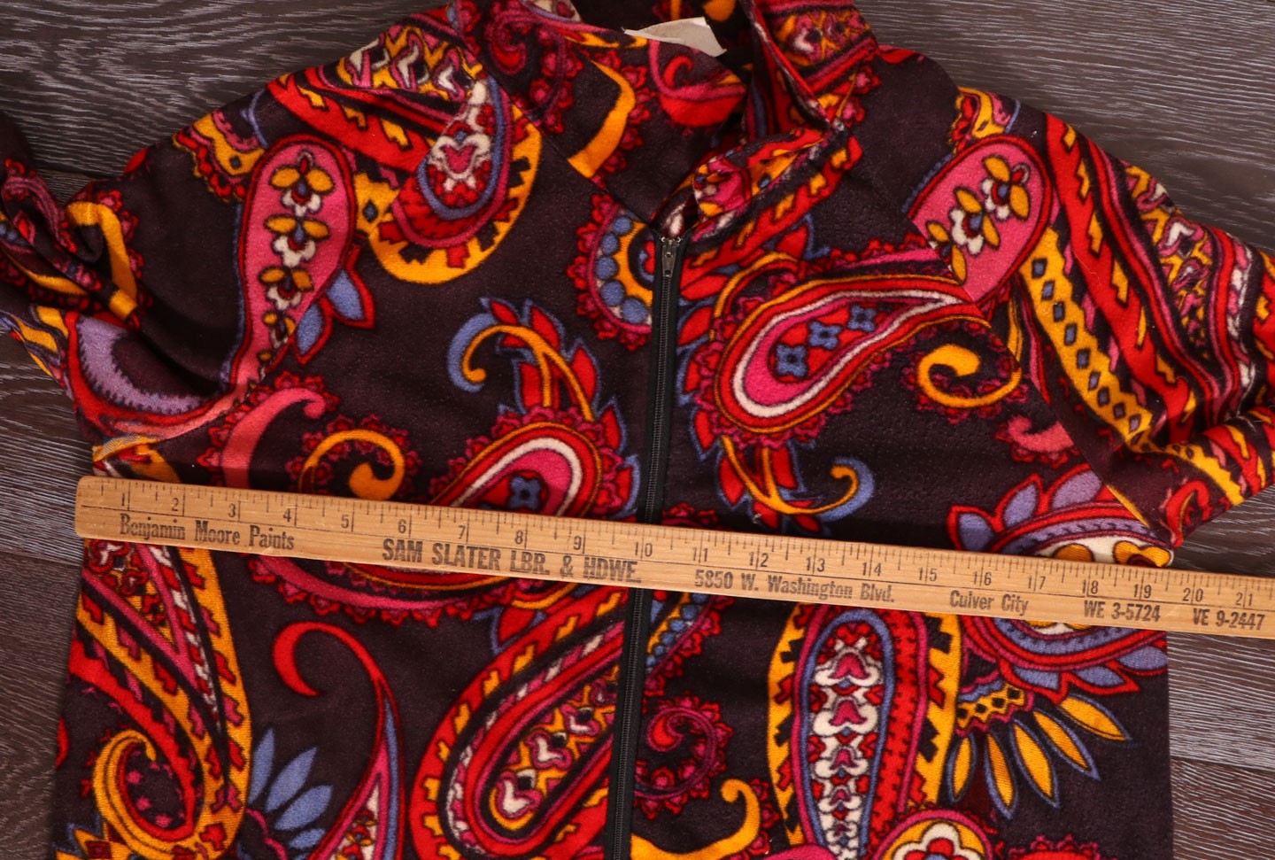 60’s Paisley Long Lounge Kaftan House Dress vintage hippie Psychedelic ROBE