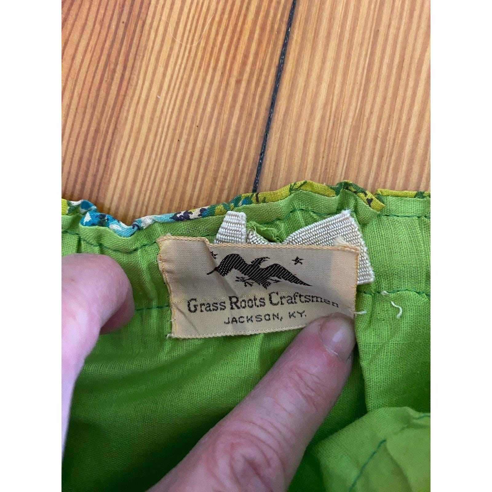 Vintage 70s Patchwork Maxi Skirt Sz L Grass Roots Craftsmen Festival Boho