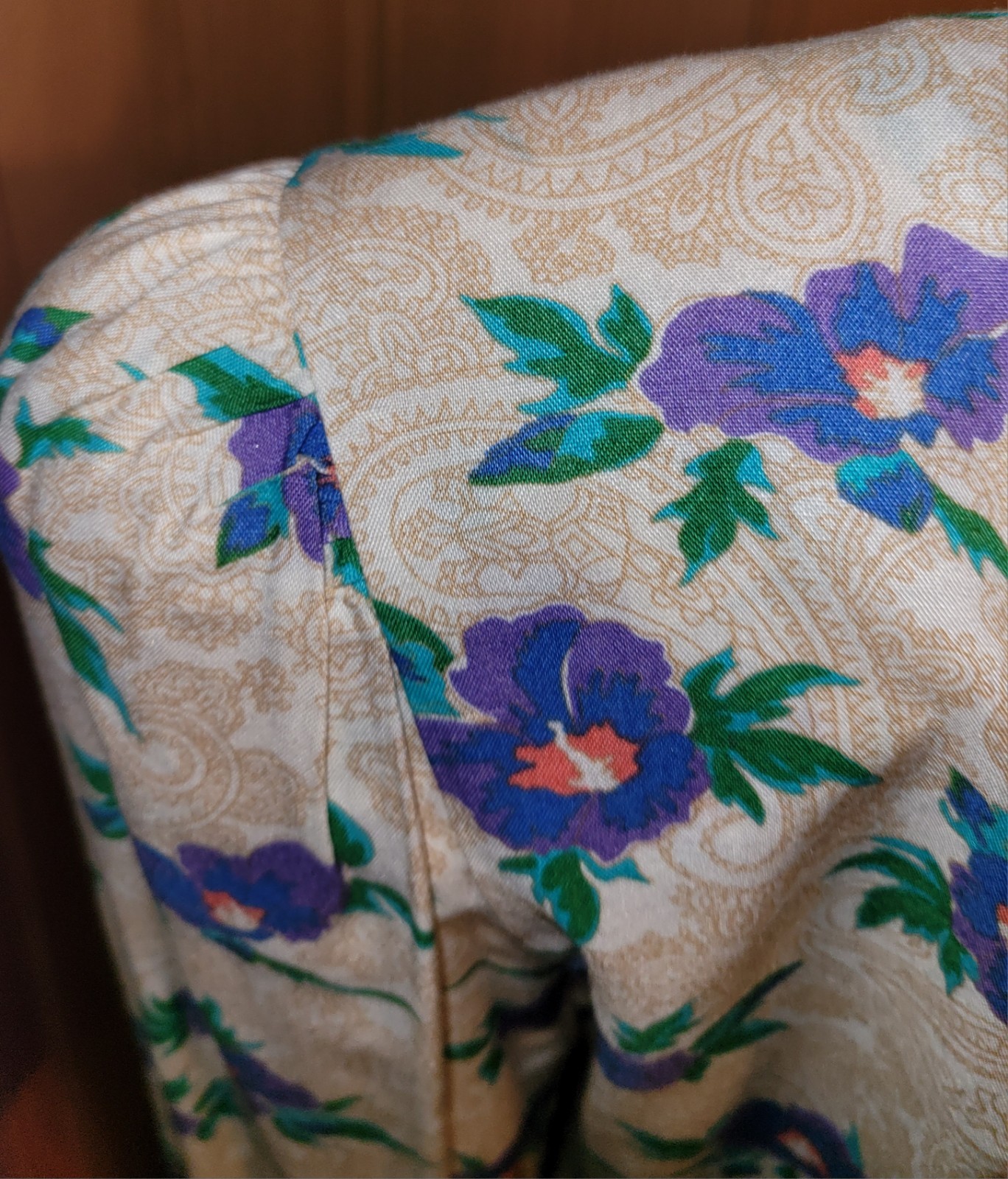 Vintage 1980’s Natalie Floral Rayon Dress Shoulder Pds 3/4 #Sleeves Sz/ 8