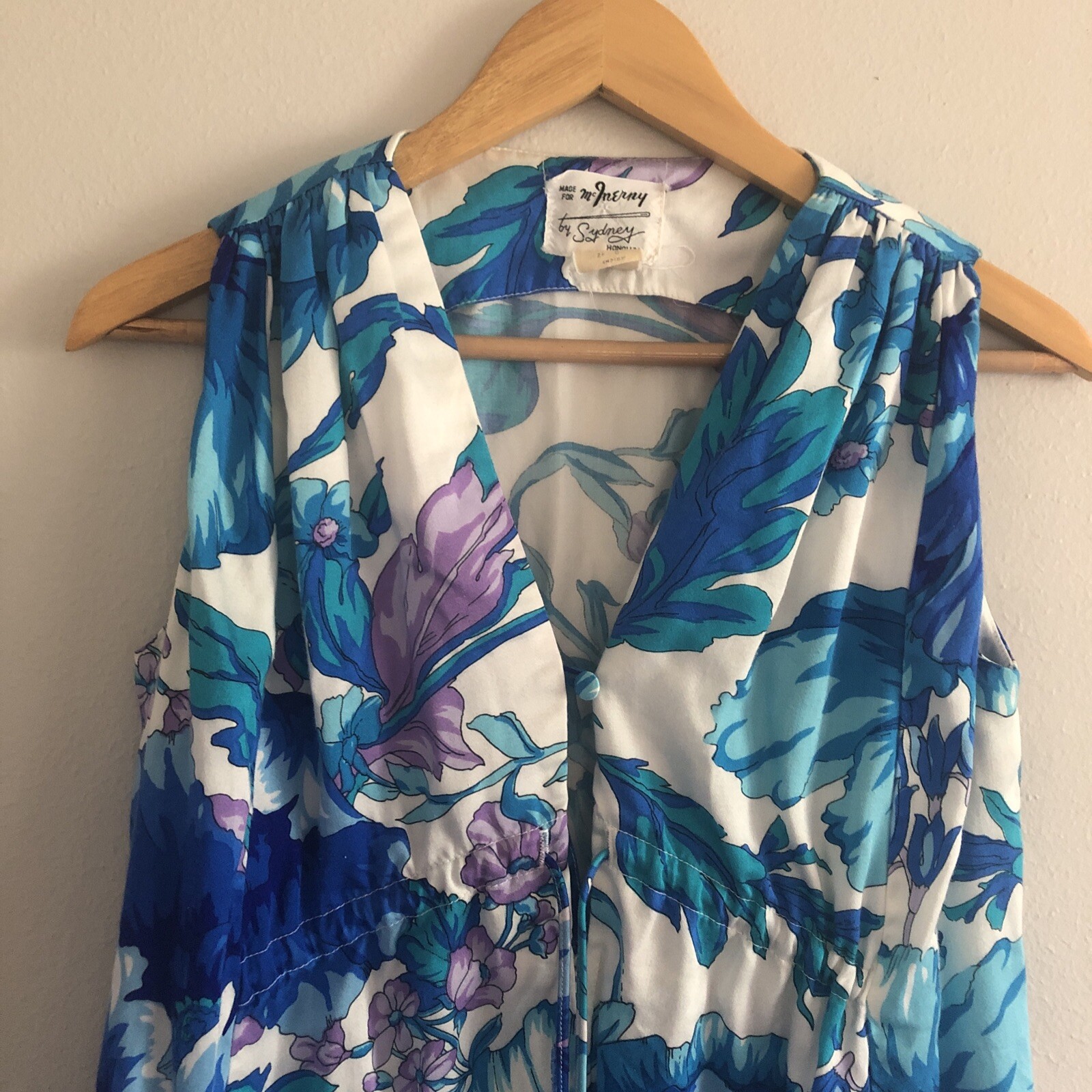 Vintage 60s 70s McInerny by Sydney Honolulu Hawaiian Maxi Dress Size 8 Small