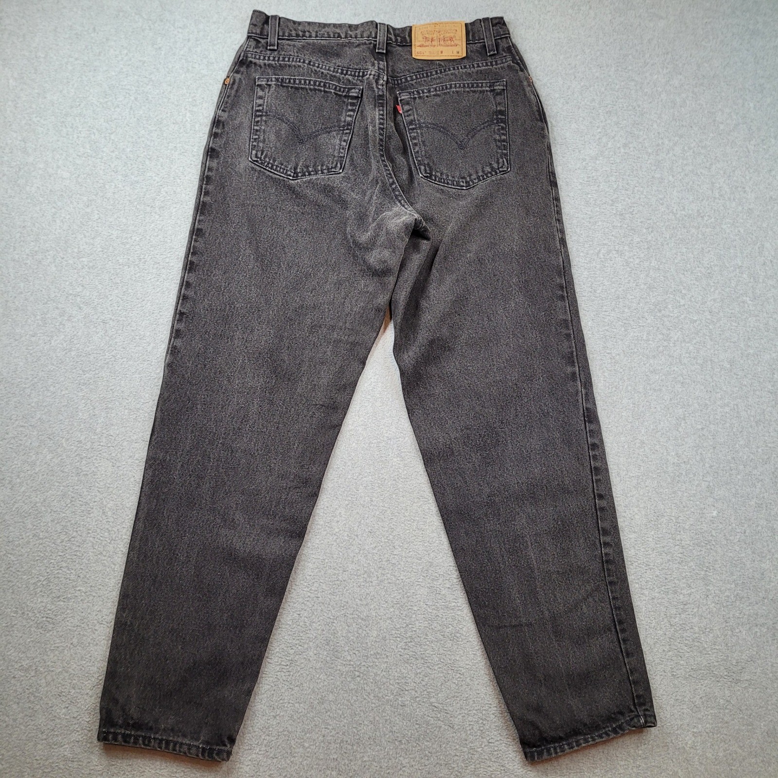 Levi 551 Relaxed Fit Tapered Leg Jeans Women 14 Med Black 28×30 Vintage USA 1995