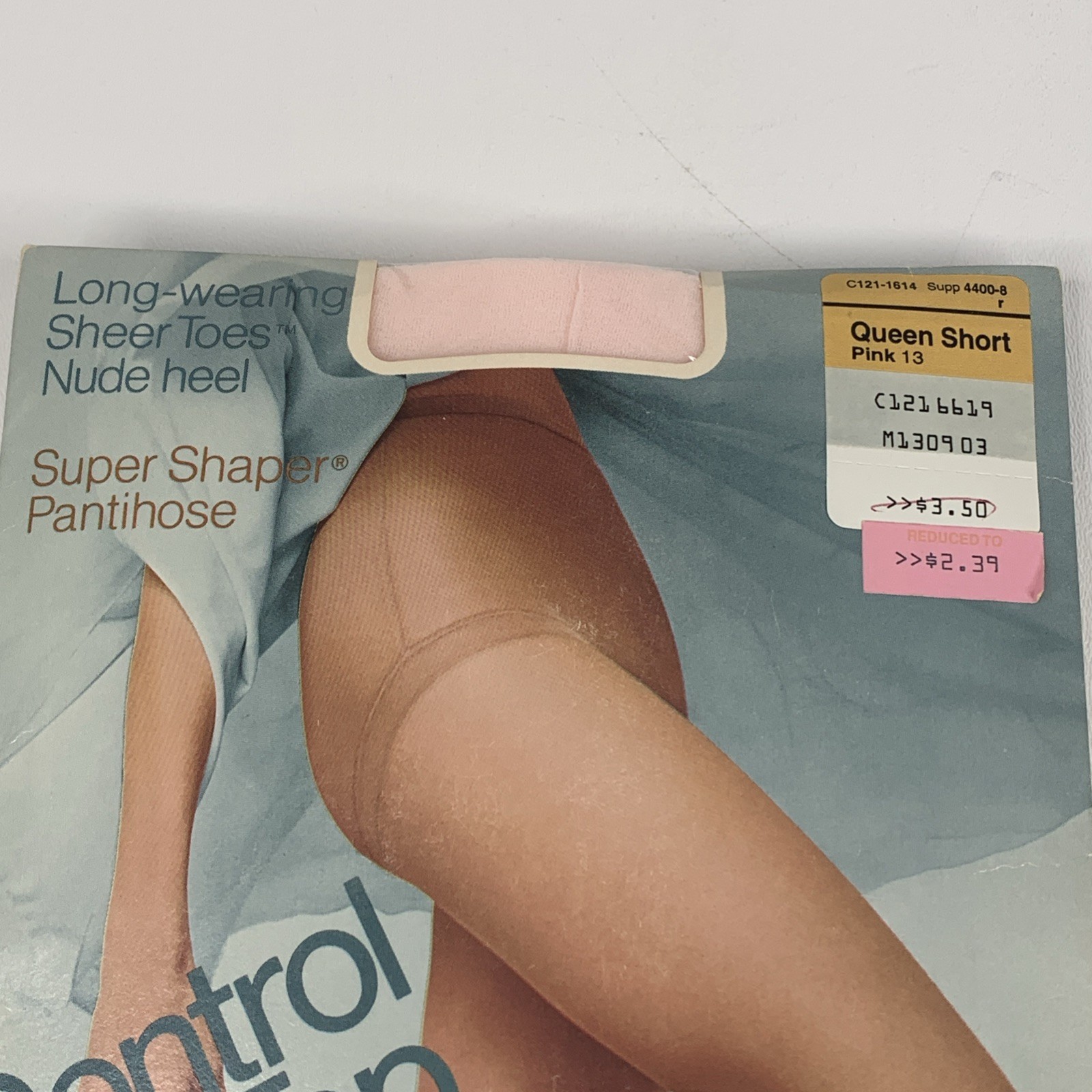 RARE Vintage JCPenney Pantyhose Pink Sheer Shaper Control Top Queen Short USA