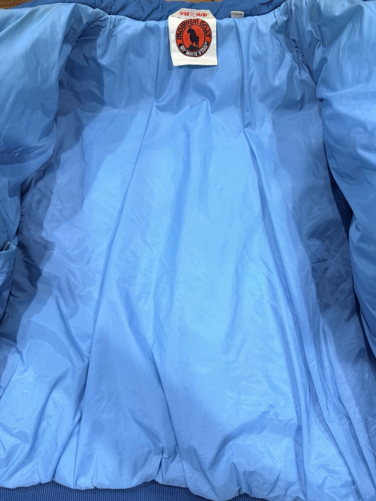 Vintage 80s Mountain Goat by White Stag Ski Jacket Blue Puffer Coat Size Large