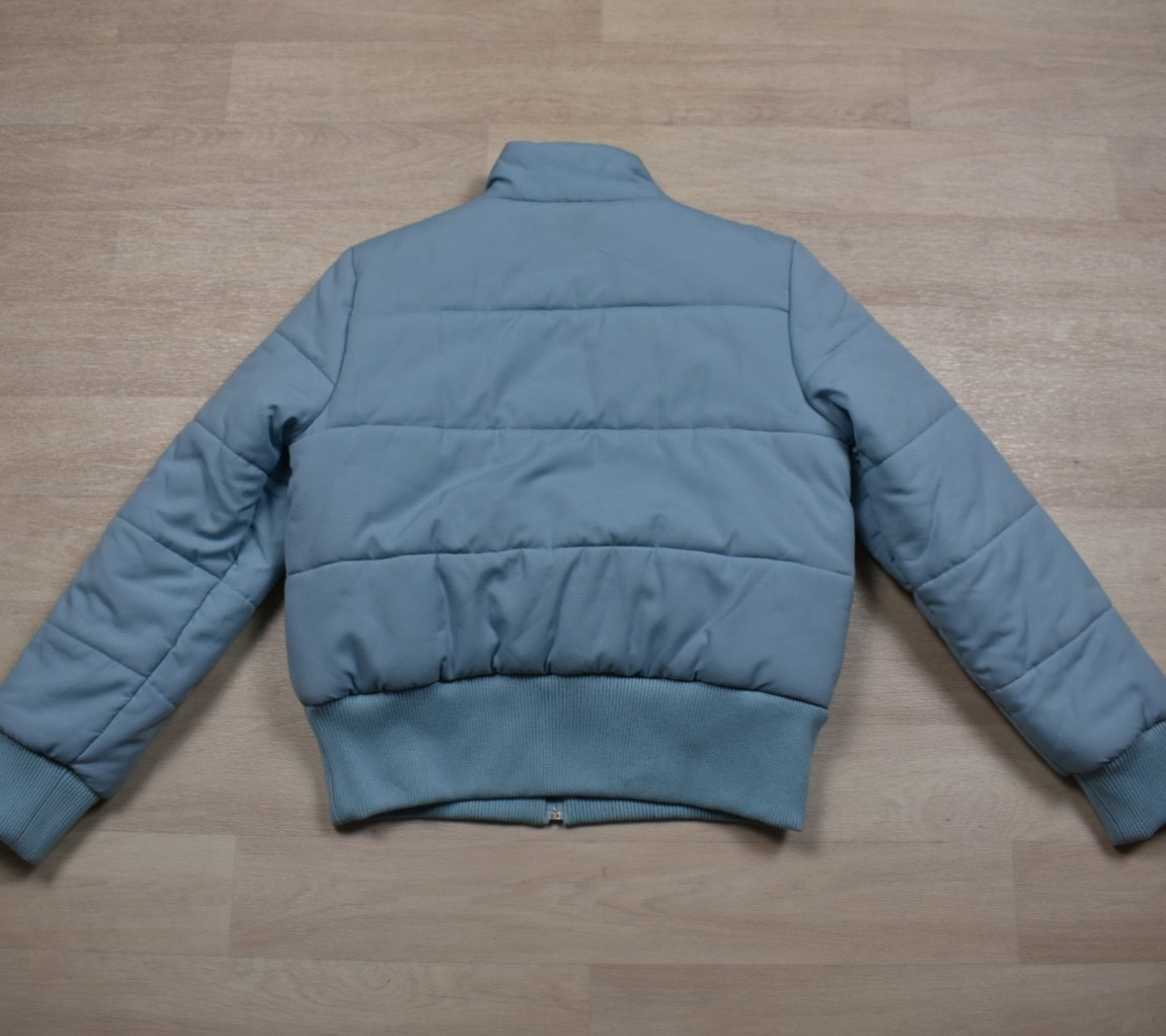 Y2K Nine & Co Puffer Jacket Blue Embroidered Streetwear Size medium VTG 2000s
