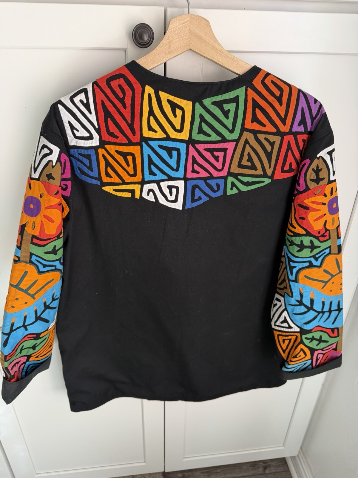 Mola Sed’s Crafts Molas Panama Colorful Blazer Women’s Size M Vintage Handmade