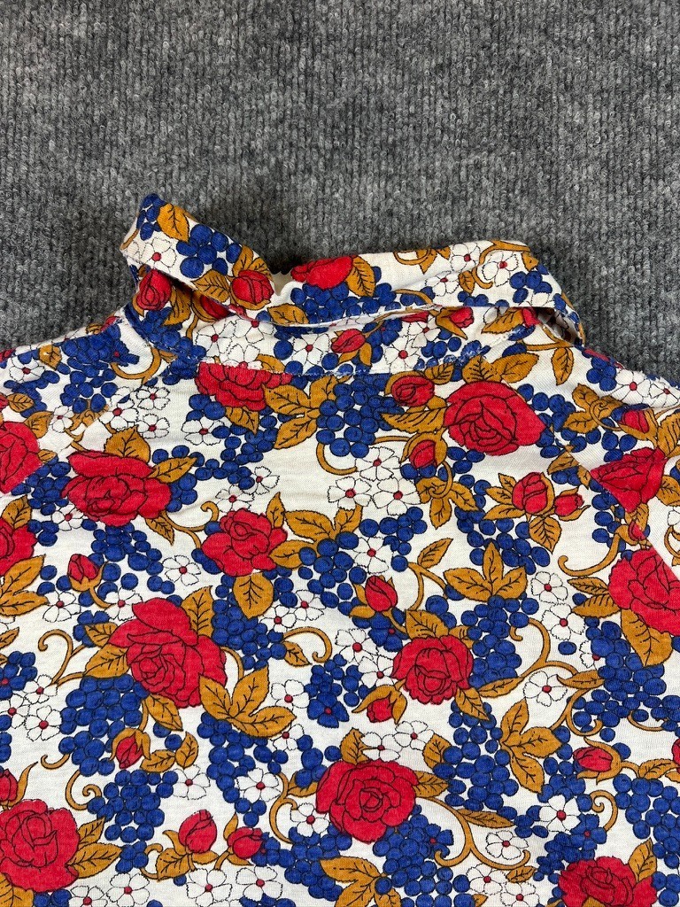 Vintage 70s Peggy Lou California Floral Print Top Button Up Blouse Women LG/XL?