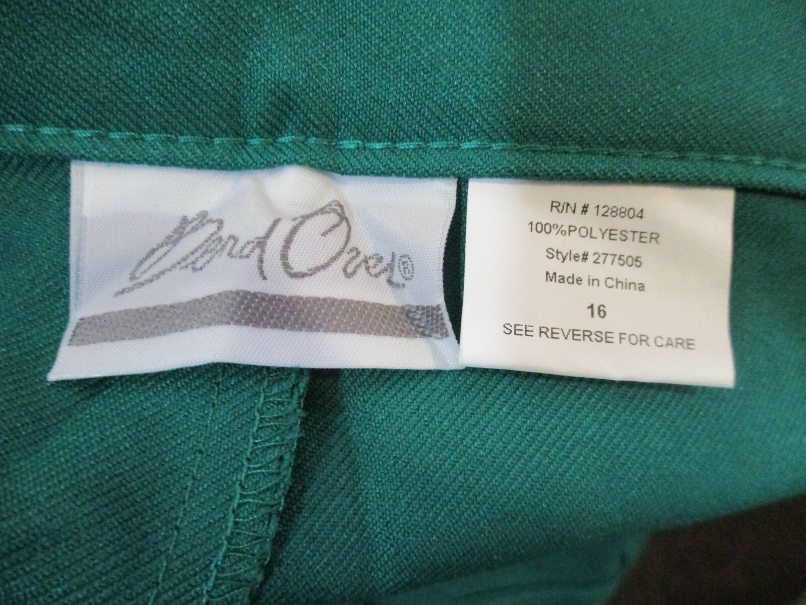 VTG 90’s High Rise 'Bend Over’ Pants Size 16 NWT Green