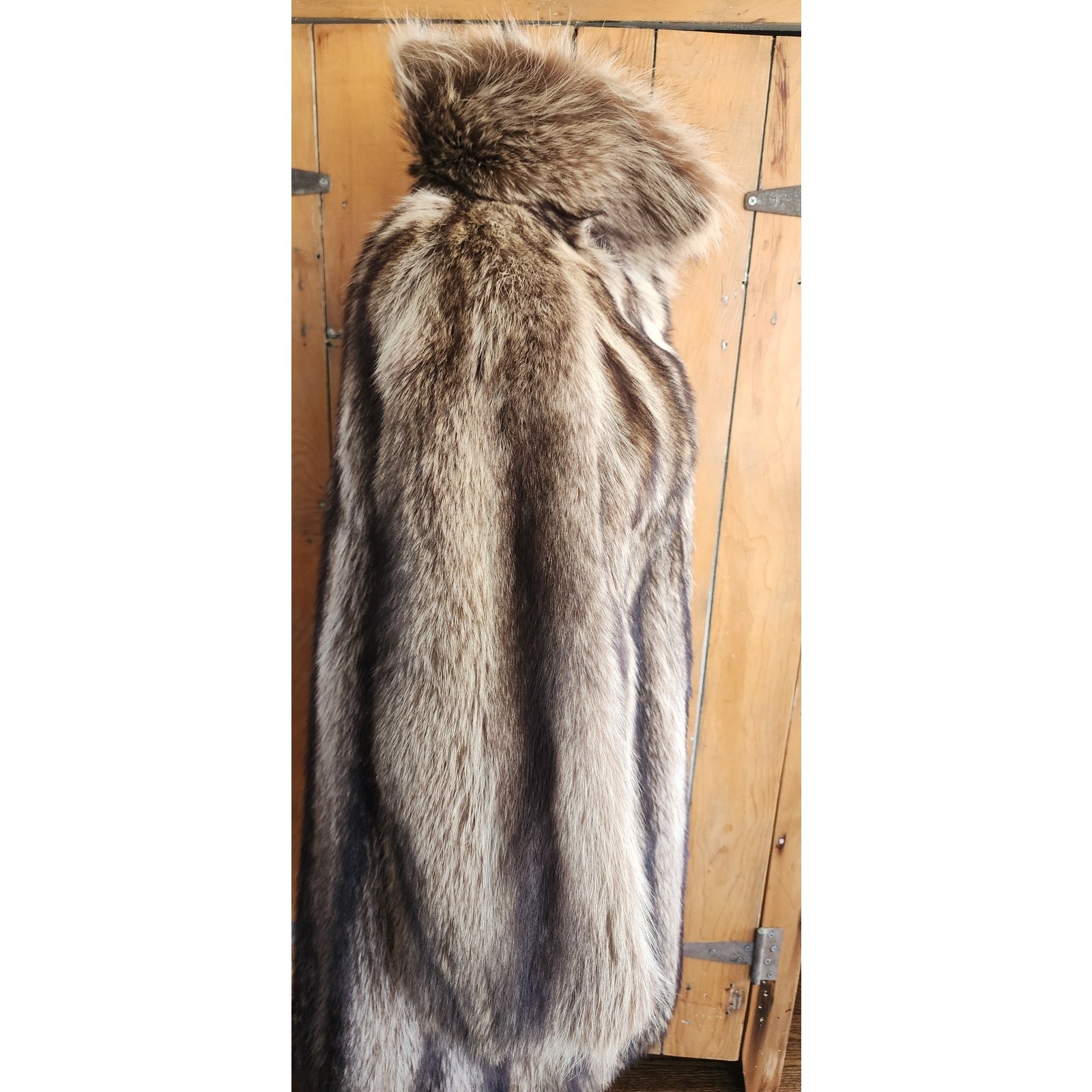 Vintage 70s Fur Coat Silver Tipped Raccoon Hip Length Revillon SATC