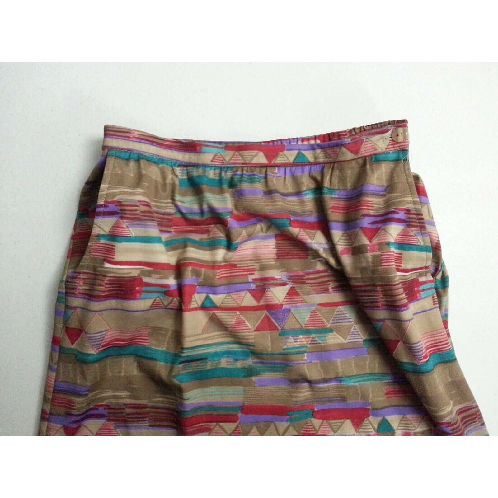 Devon Retro 1980s Vintage Print Skirt Dress Womens Size Medium M