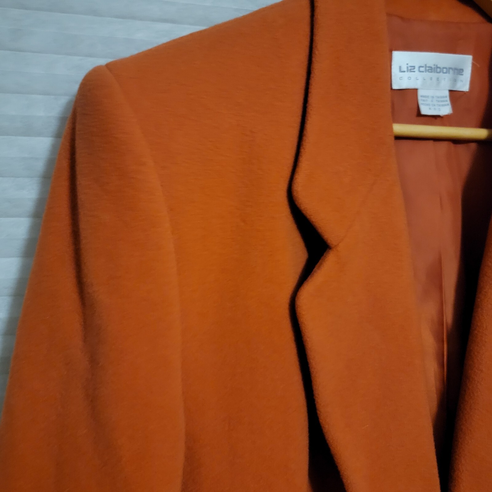VTG Liz Claiborne Collection Blazer Jacket Women 16 Orange Oversized Lagenlook