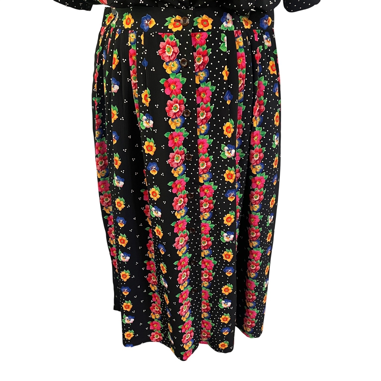 Vintage Napa Valley Floral Two Piece Matching Set Cottagecore Teachercore L 18